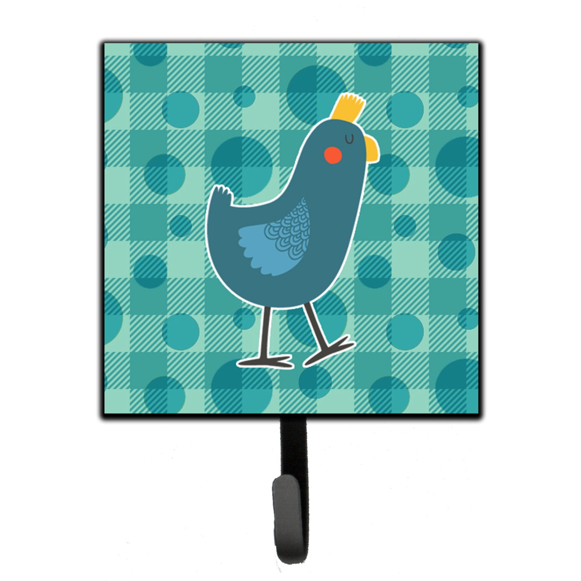 Caroline'S Treasures Polkadot Chicken Wall Hook, Small, Multicolor
