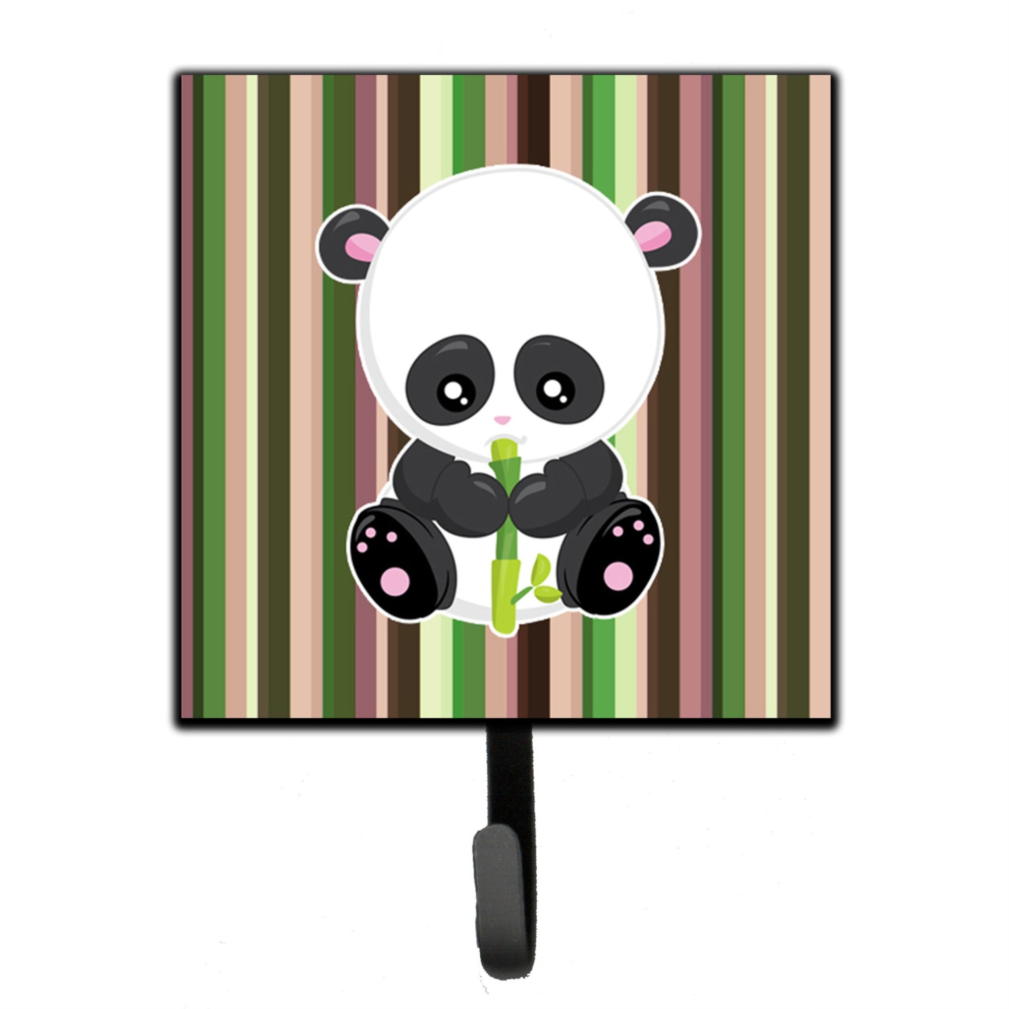 Caroline'S Treasures Bamboo Flute Panda Wall Hook, Small, Multicolor