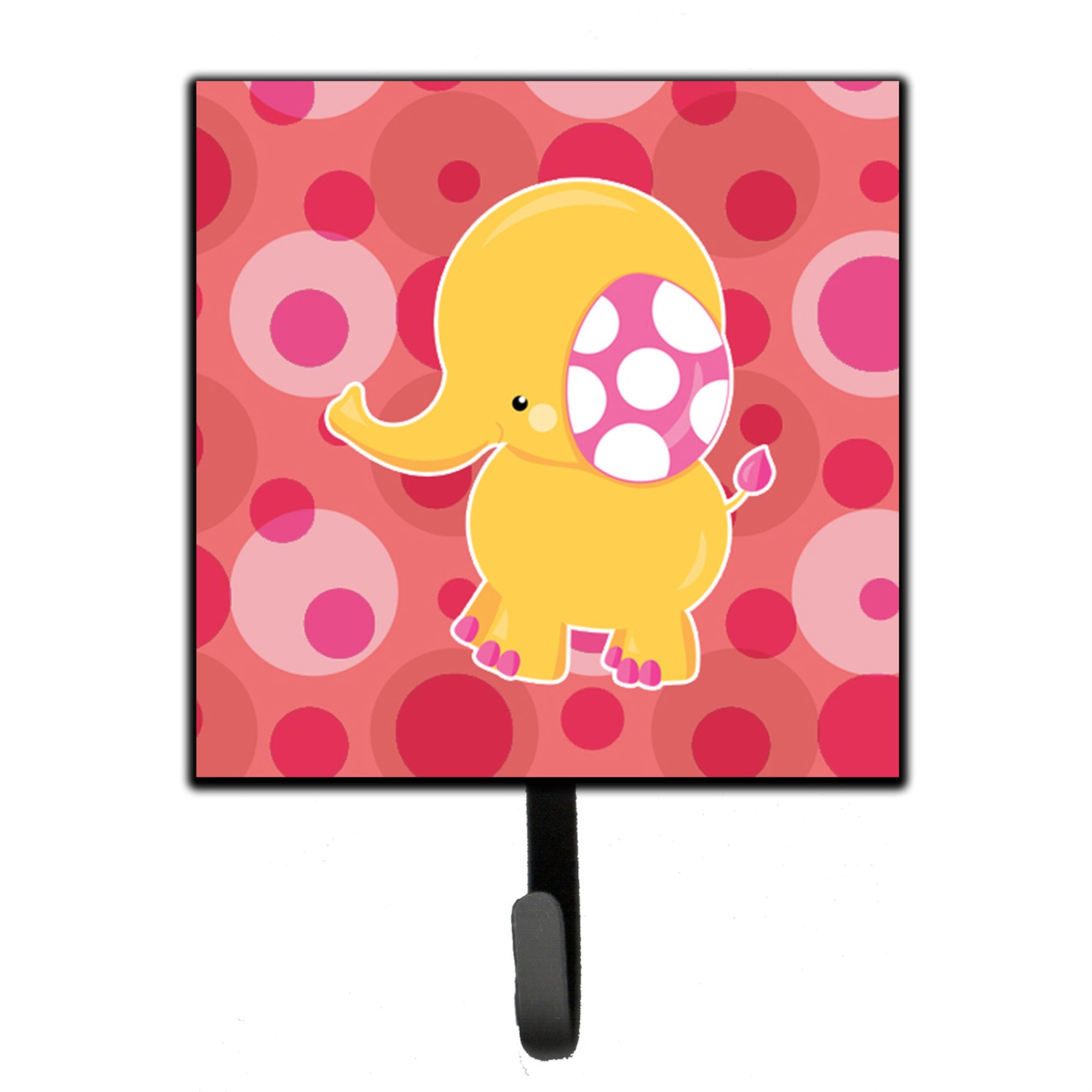 Caroline'S Treasures Girl Elephant Wall Hook, Small, Multicolor