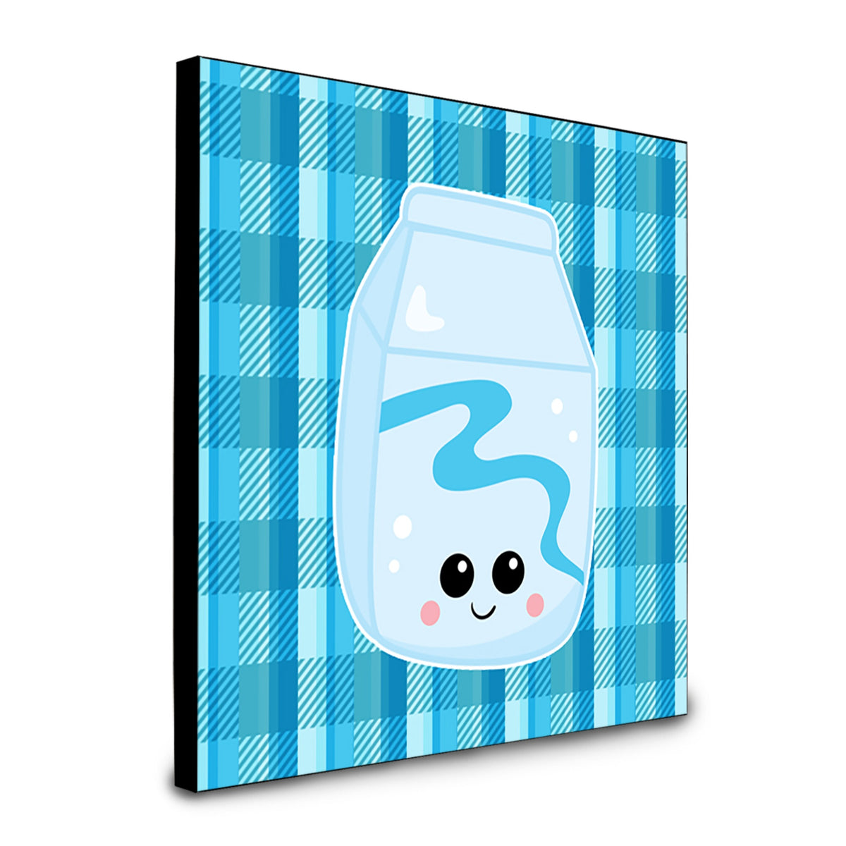 Blue Plaid And Milk Artwork Wall Panel Bb6846Up88