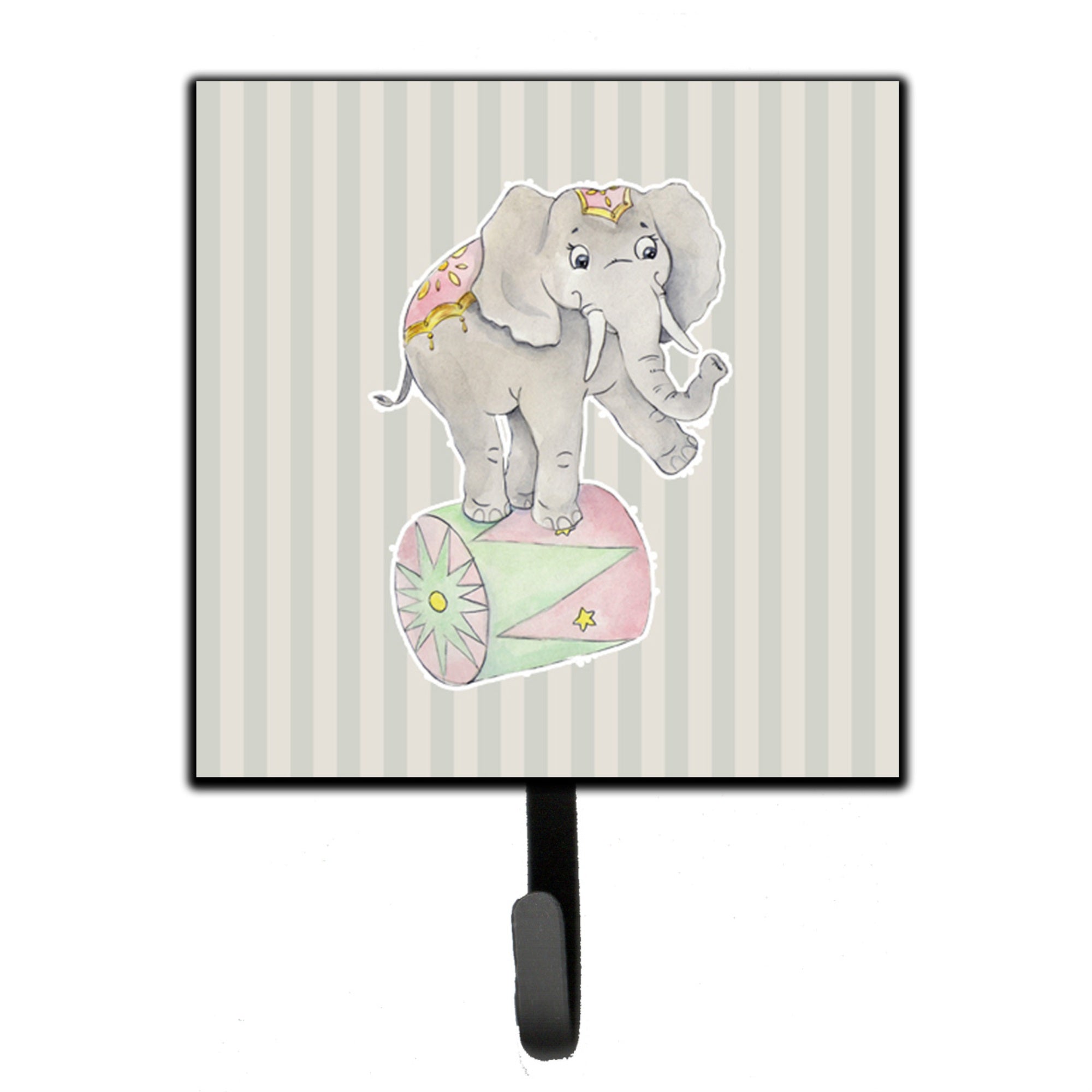 Caroline'S Treasures Circus Elephant Wall Hook, Small, Multicolor