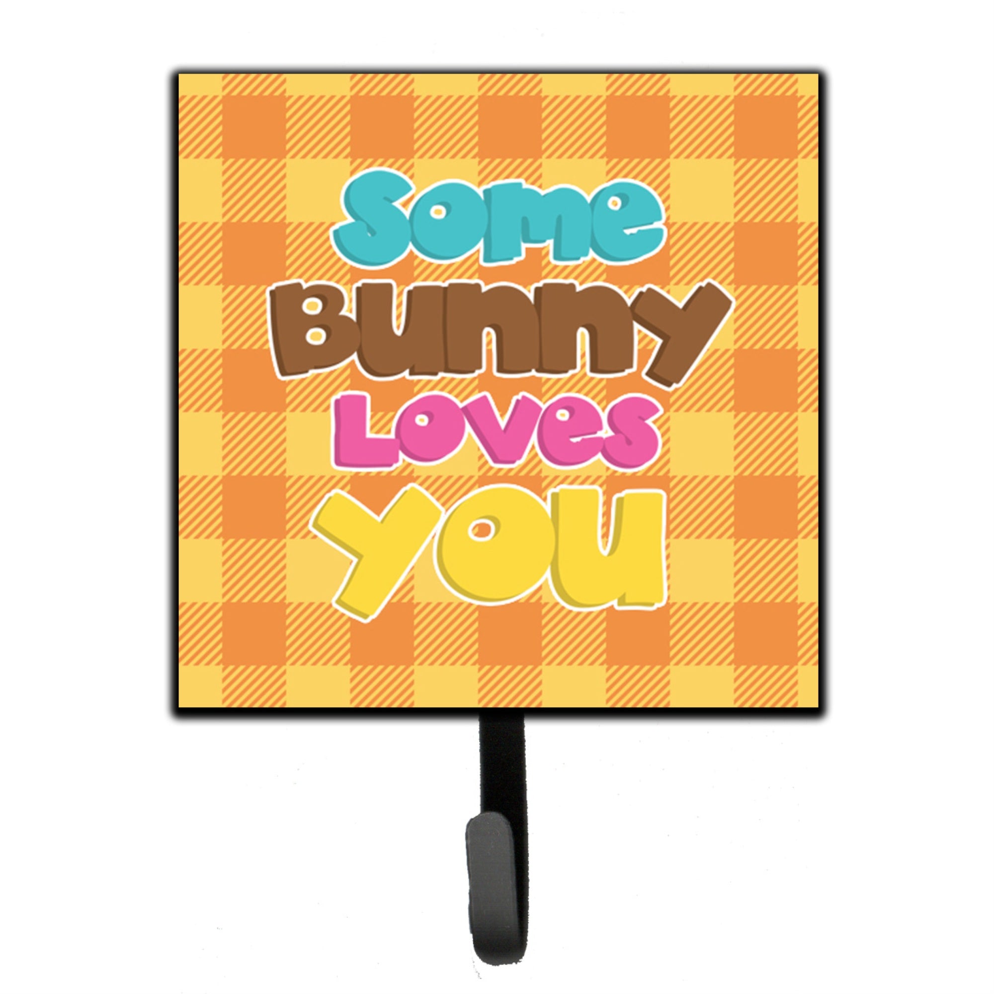 Caroline'S Treasures Easter Some Bunny Loves You Wall Hook, Small, Multicolor
