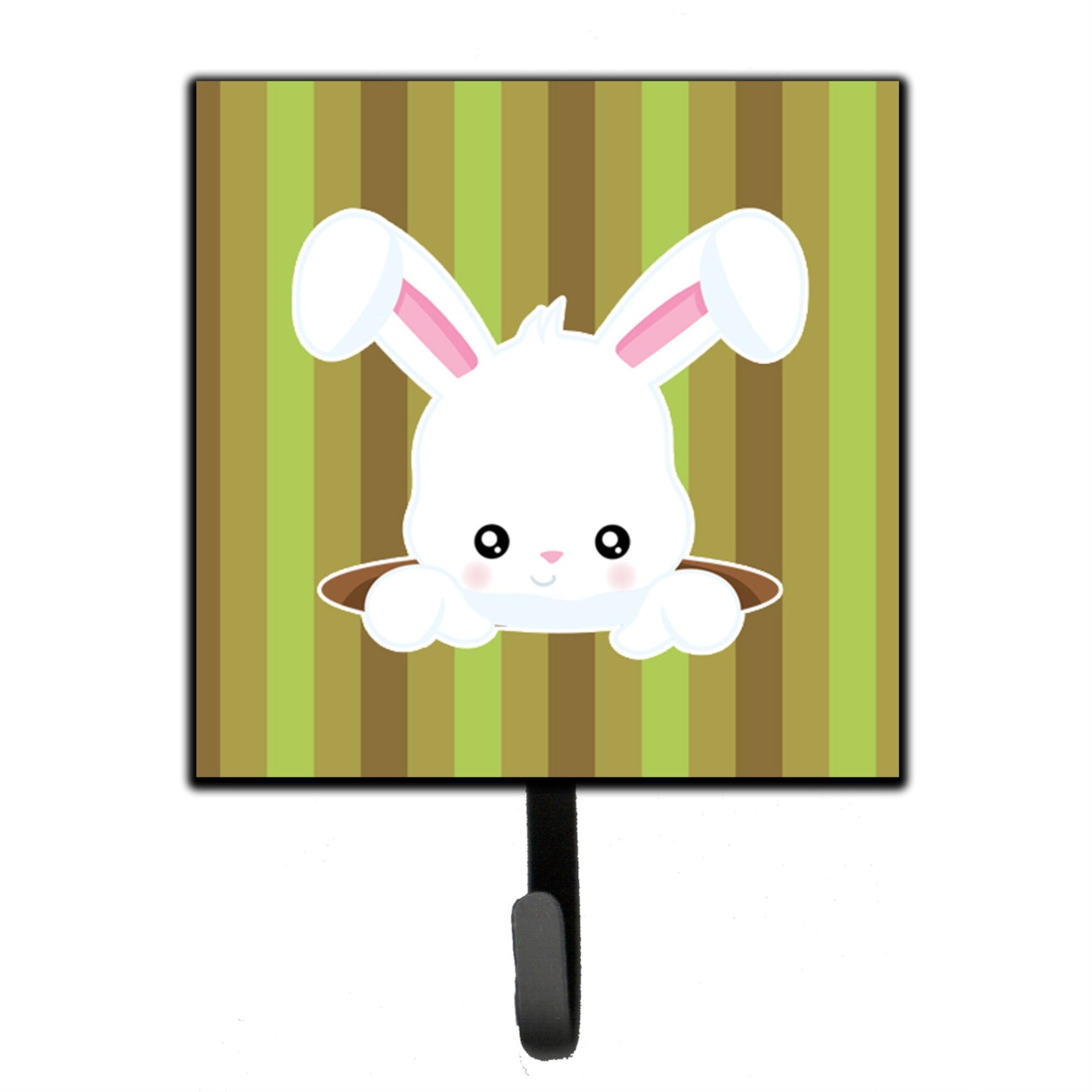 Caroline'S Treasures Easter Rabbit Hole Wall Hook, Small, Multicolor