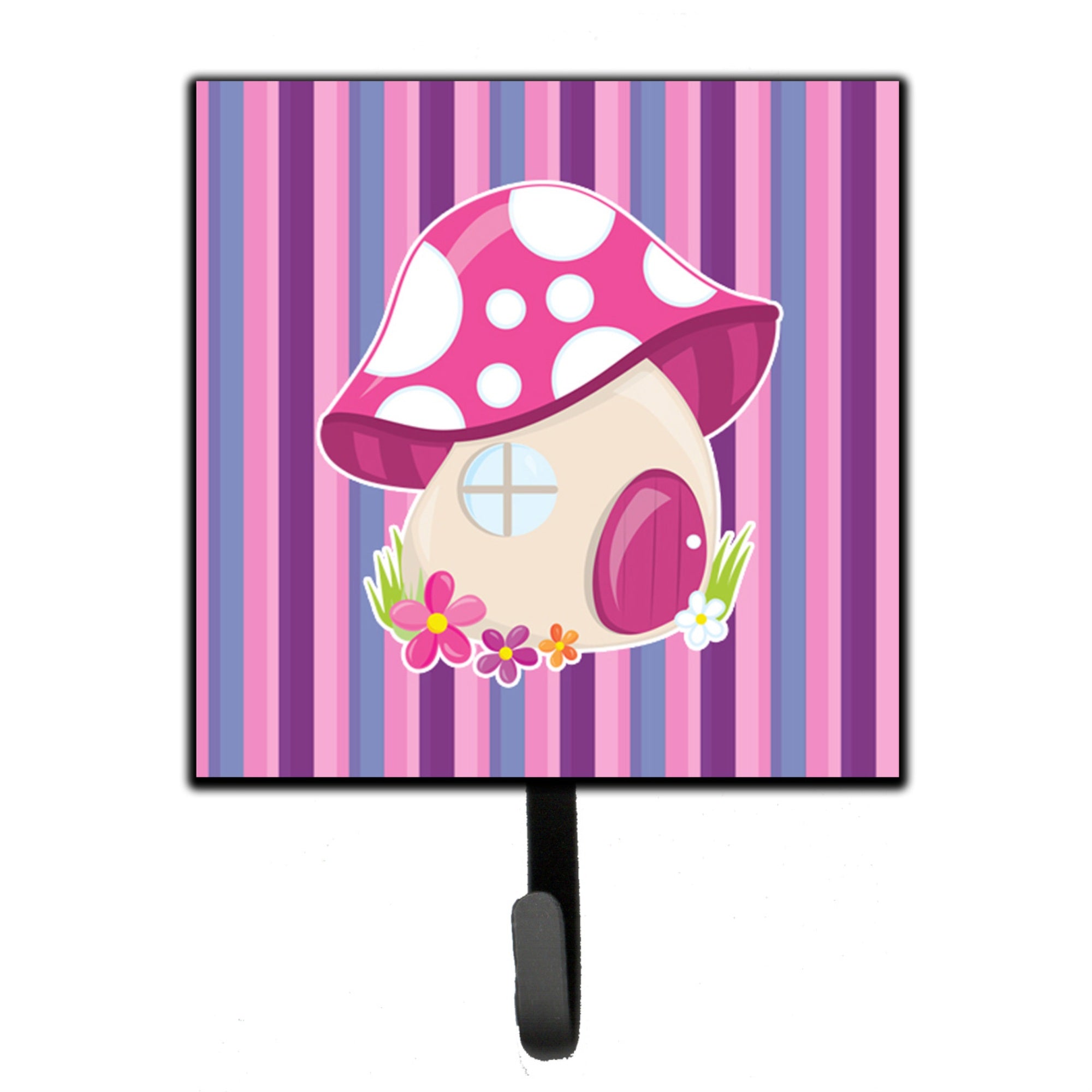 Caroline'S Treasures Fairy House Pink And Purple Wall Hook, Small, Multicolor