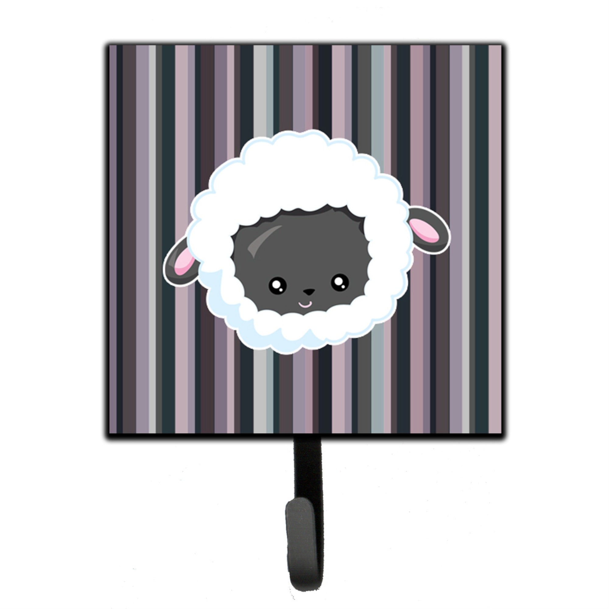 Caroline'S Treasures Black Sheep Lamb Face Wall Hook, Small, Multicolor