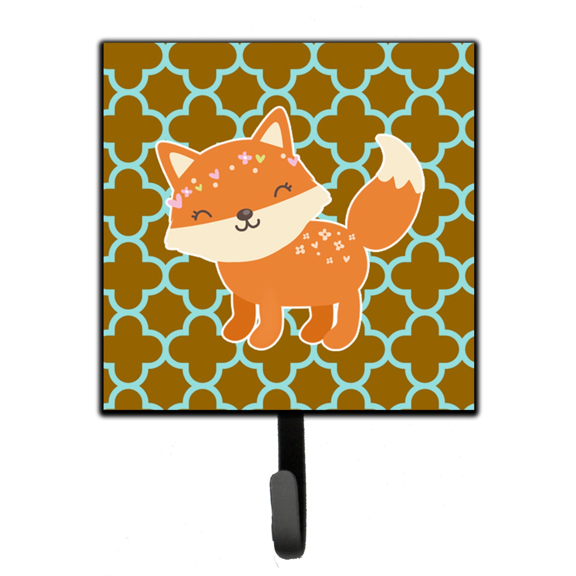 Caroline'S Treasures Fox On Quatrafoil Wall Hook, Small, Multicolor