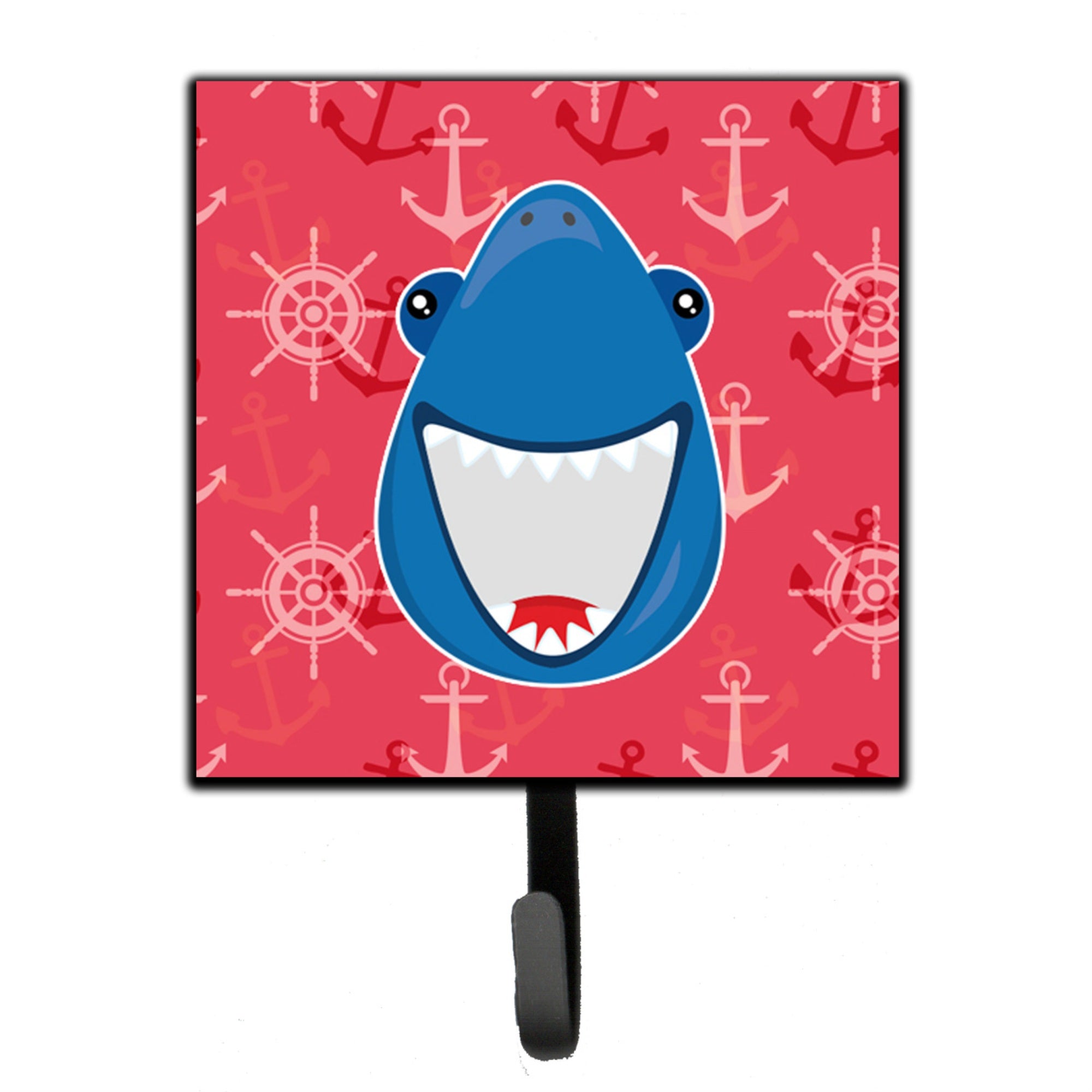 Caroline'S Treasures Shark Wide Open Wall Hook, Small, Multicolor