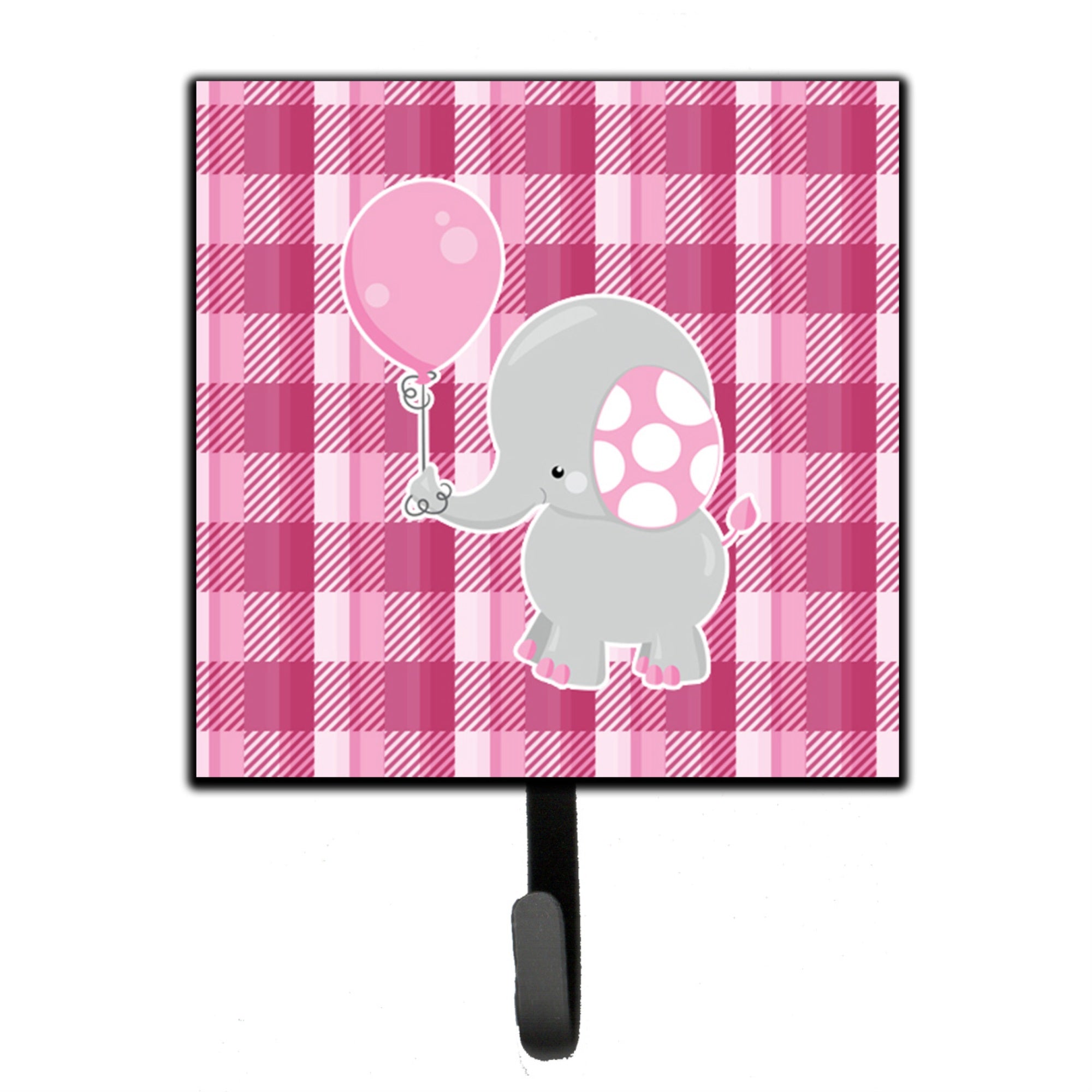 Caroline'S Treasures Elephant With Pink Balloon Wall Hook, Small, Multicolor