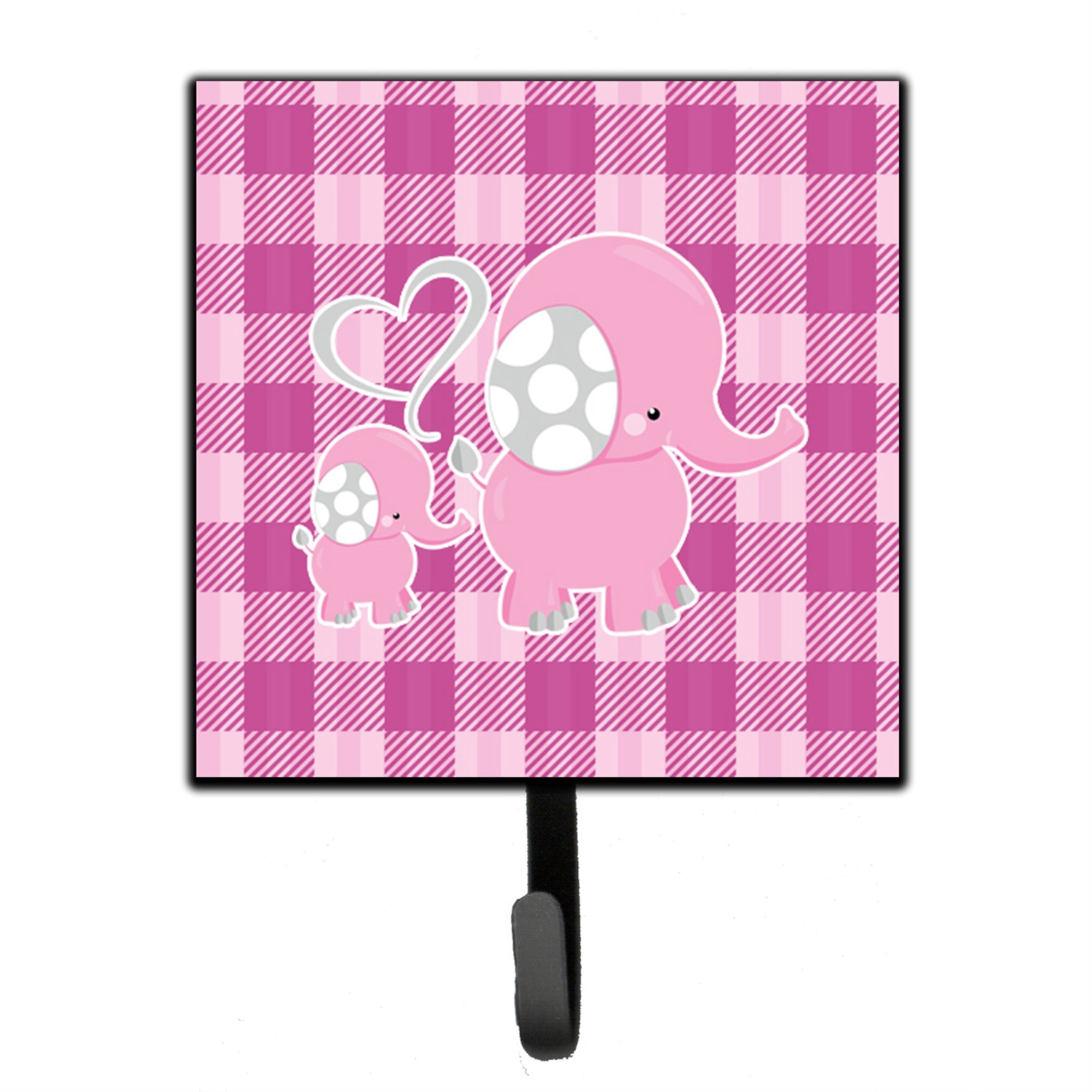 Caroline'S Treasures Elephant And Baby Wall Hook, Small, Multicolor