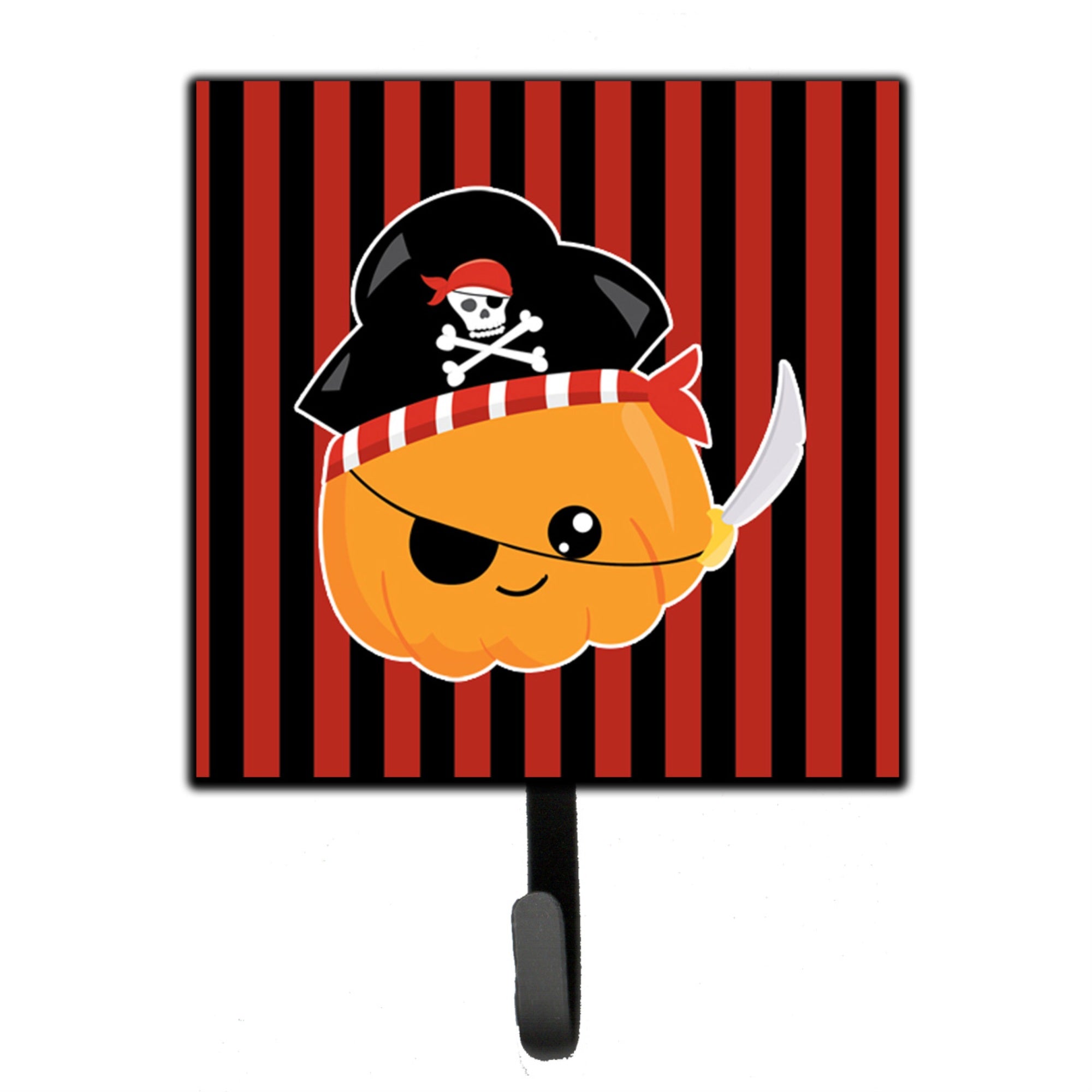 Caroline'S Treasures Halloween Pumpkin Pirate Wall Hook, Small, Multicolor
