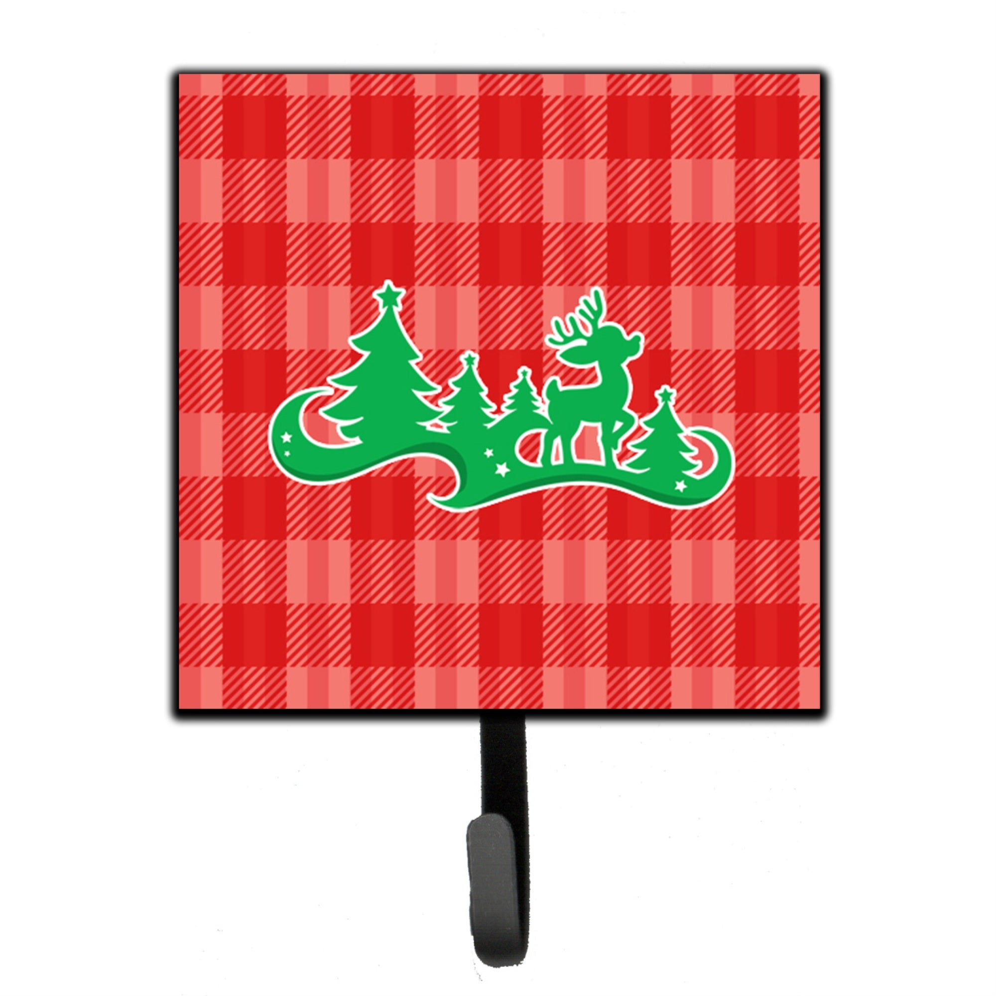Caroline'S Treasures Christmas Tree Reindeer Red Wall Hook, Small, Multicolor