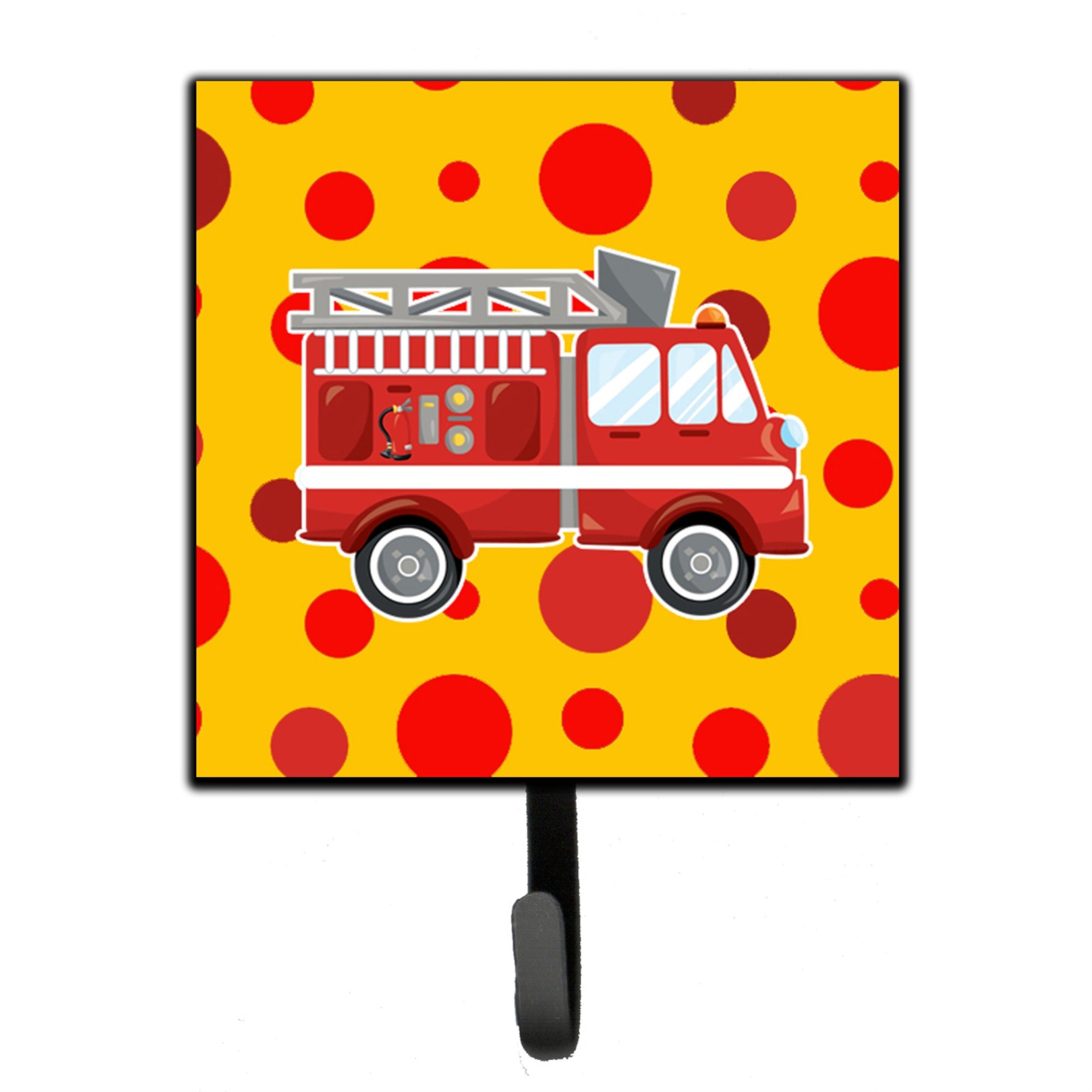 Caroline'S Treasures Fireman'S Firetruck Wall Hook, Small, Multicolor