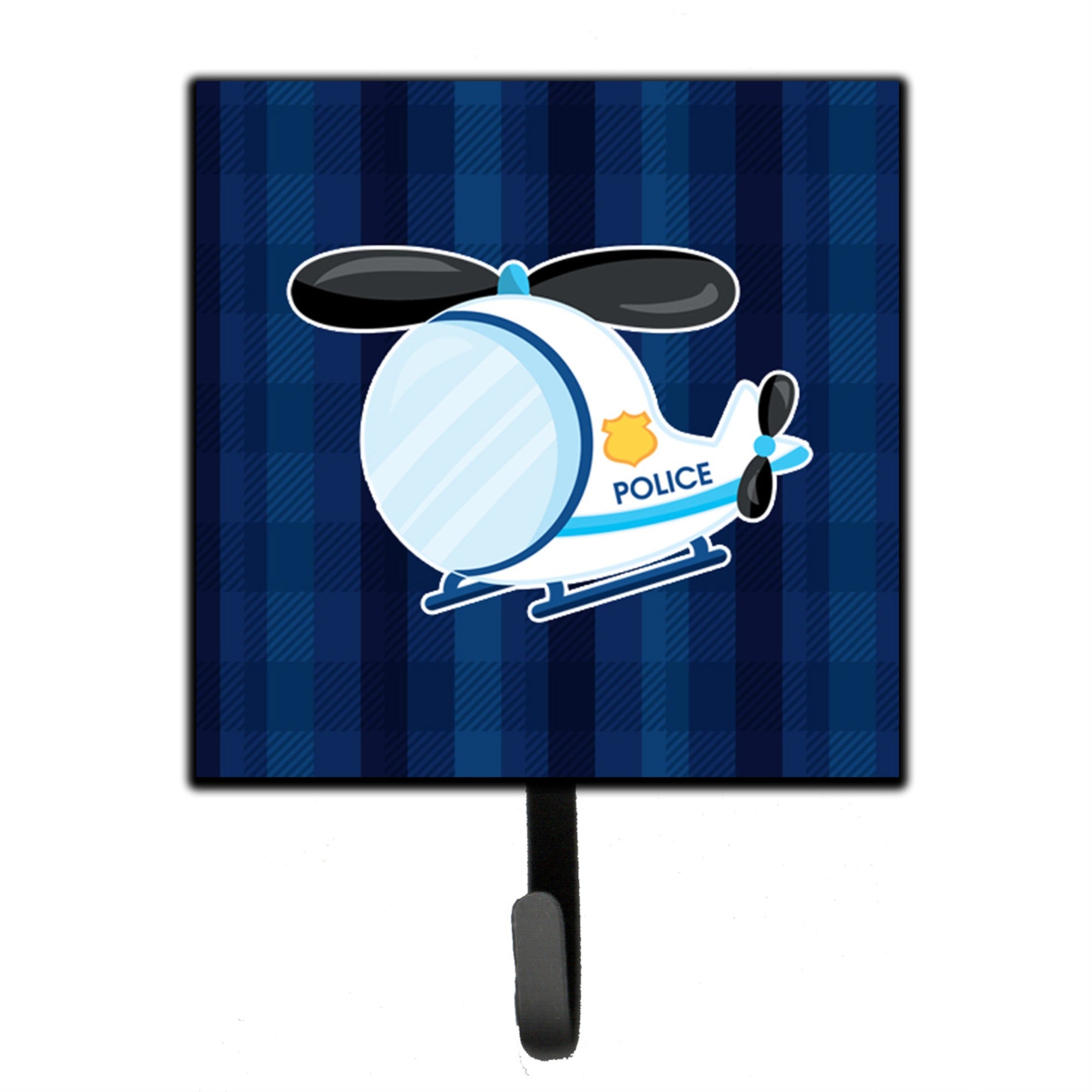 Caroline'S Treasures Police Helicopter Wall Hook, Small, Multicolor
