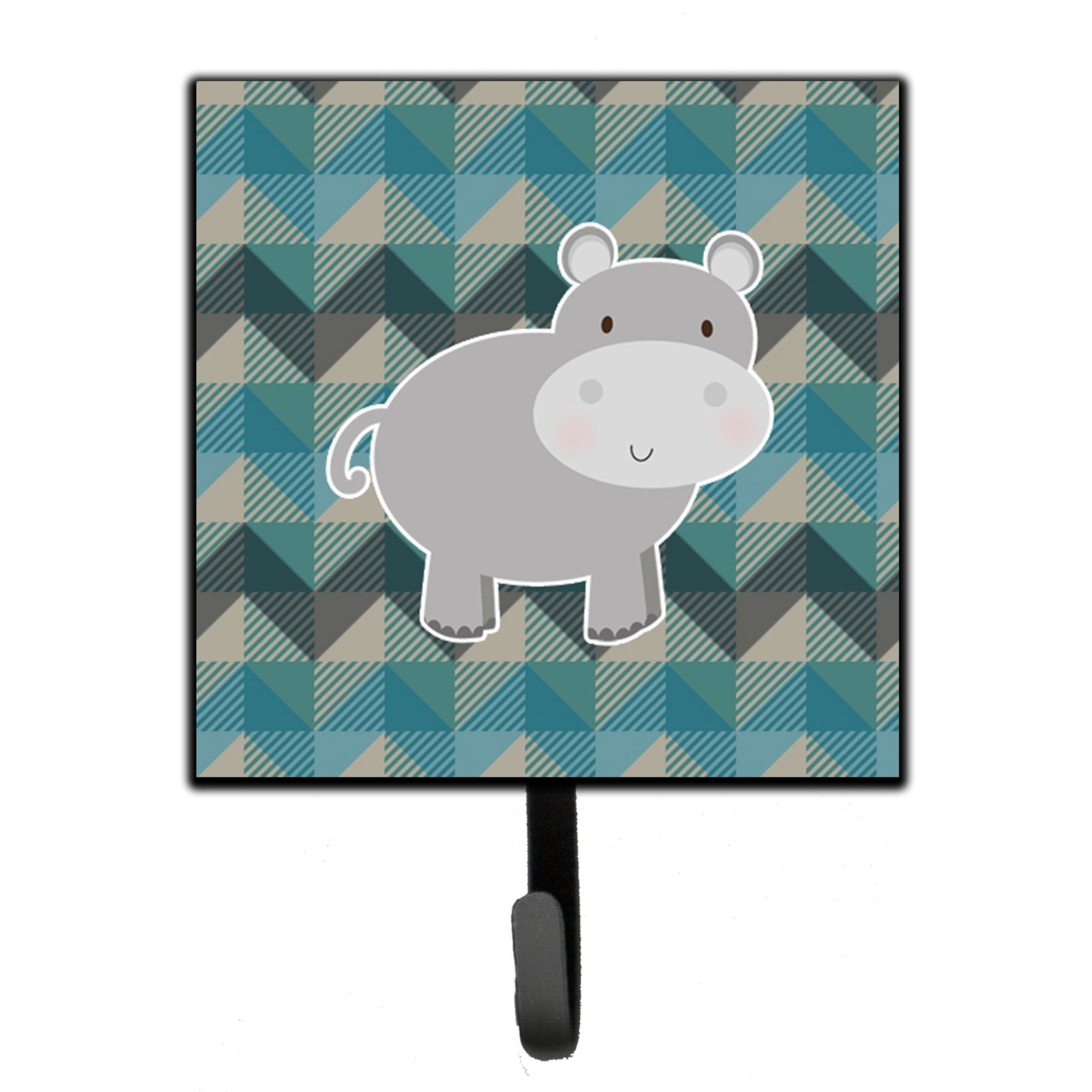 Caroline'S Treasures Hippopotamus Wall Hook, Small, Multicolor