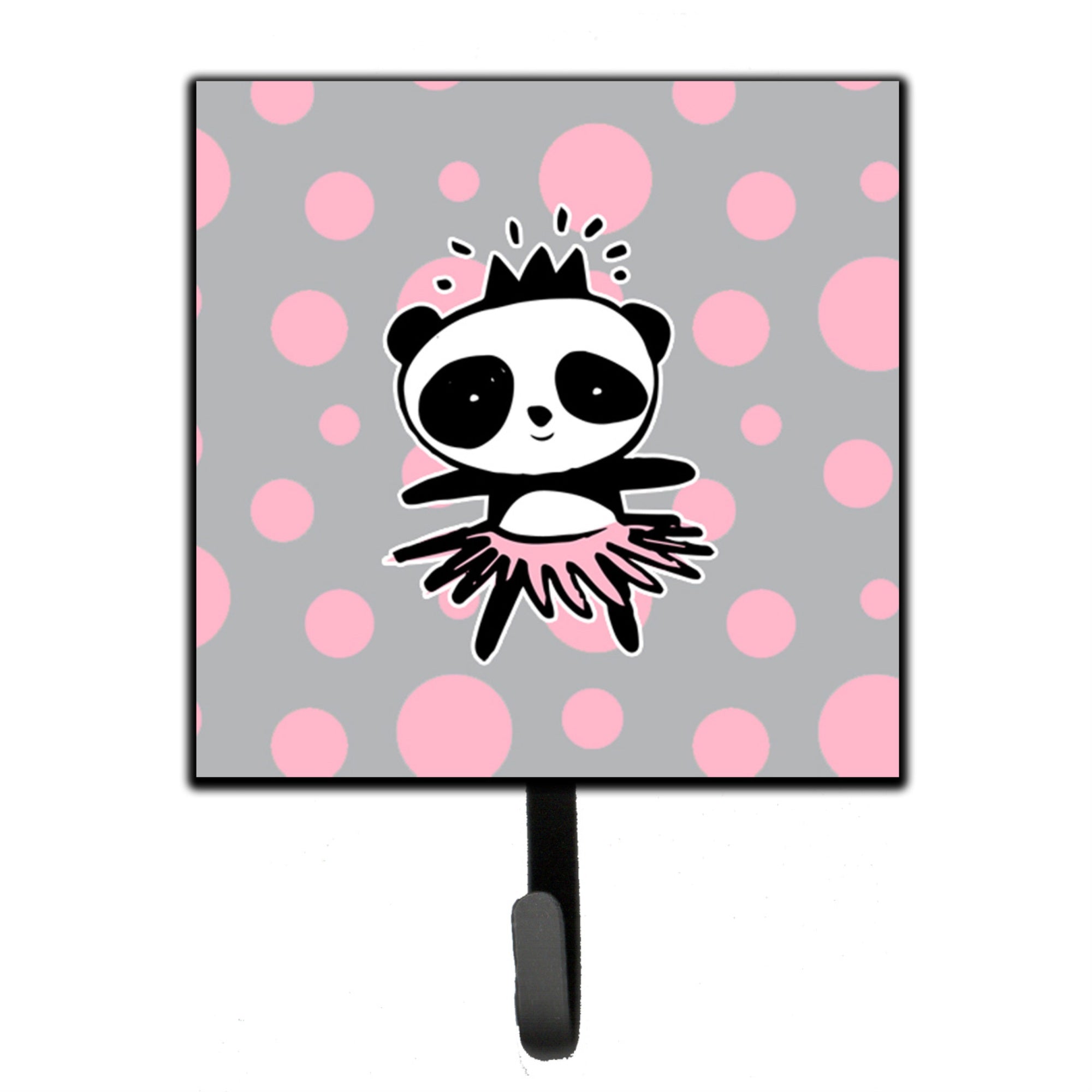 Caroline'S Treasures Panda Bear Ballerina Wall Hook, Small, Multicolor