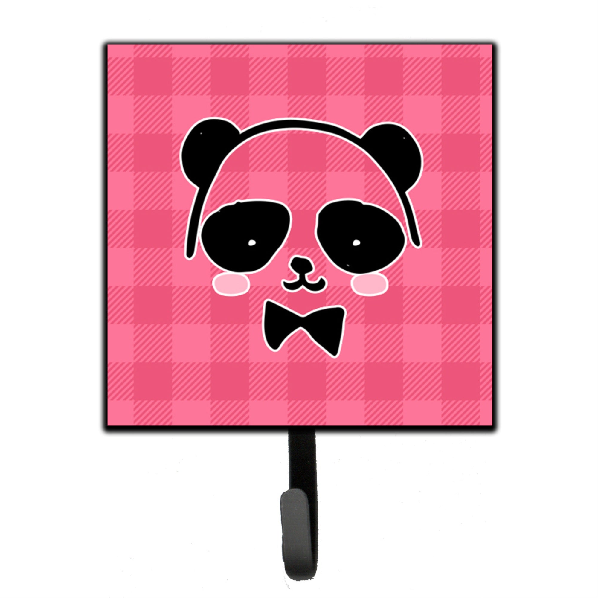 Caroline'S Treasures Panda Bear Pink Face Wall Hook, Small, Multicolor