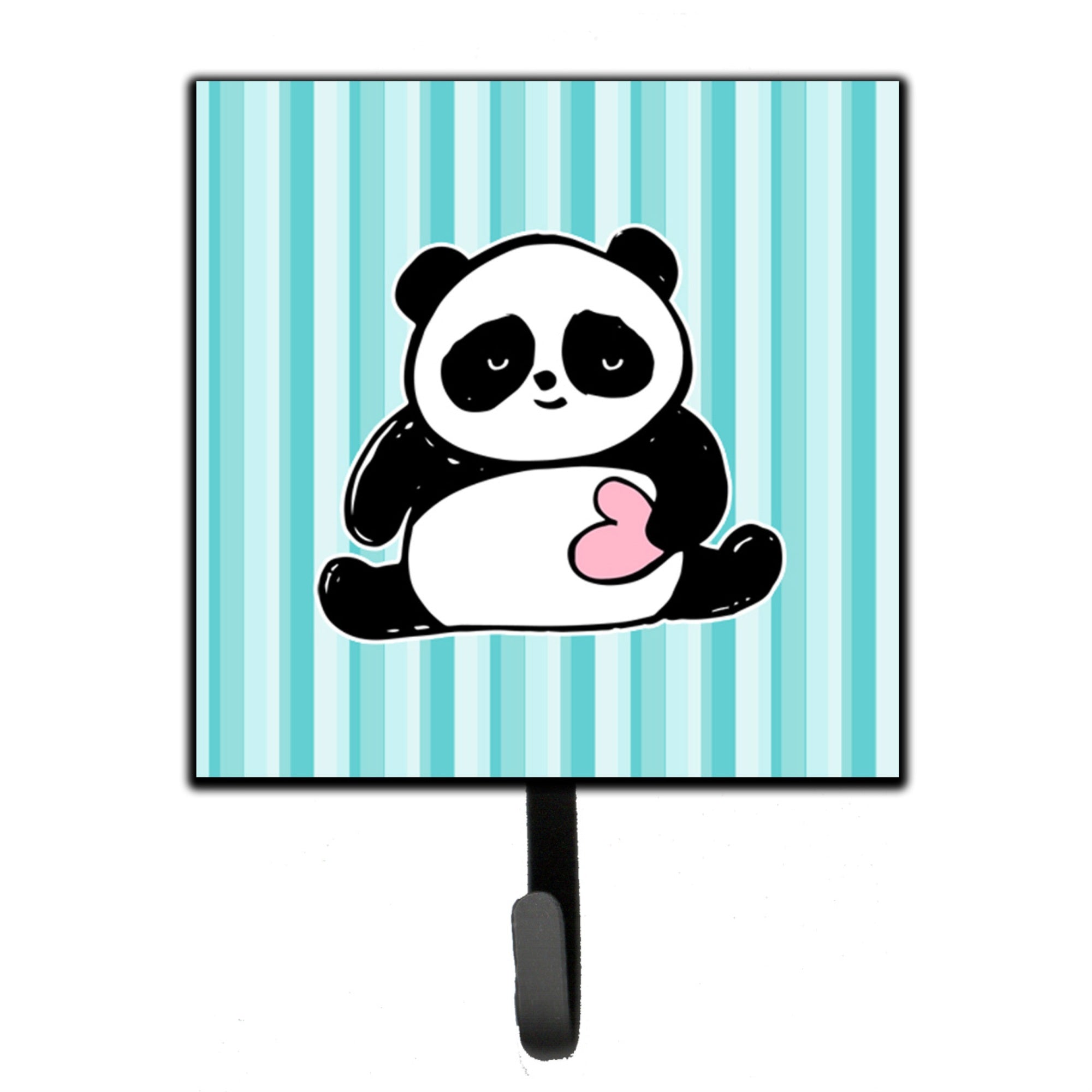 Caroline'S Treasures Panda Bear Love Wall Hook, Small, Multicolor