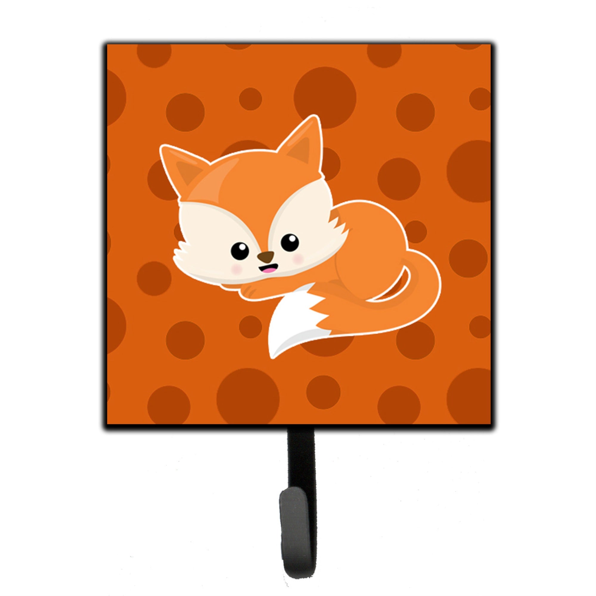 Caroline'S Treasures Baby Fox Polkadot Wall Hook, Small, Multicolor