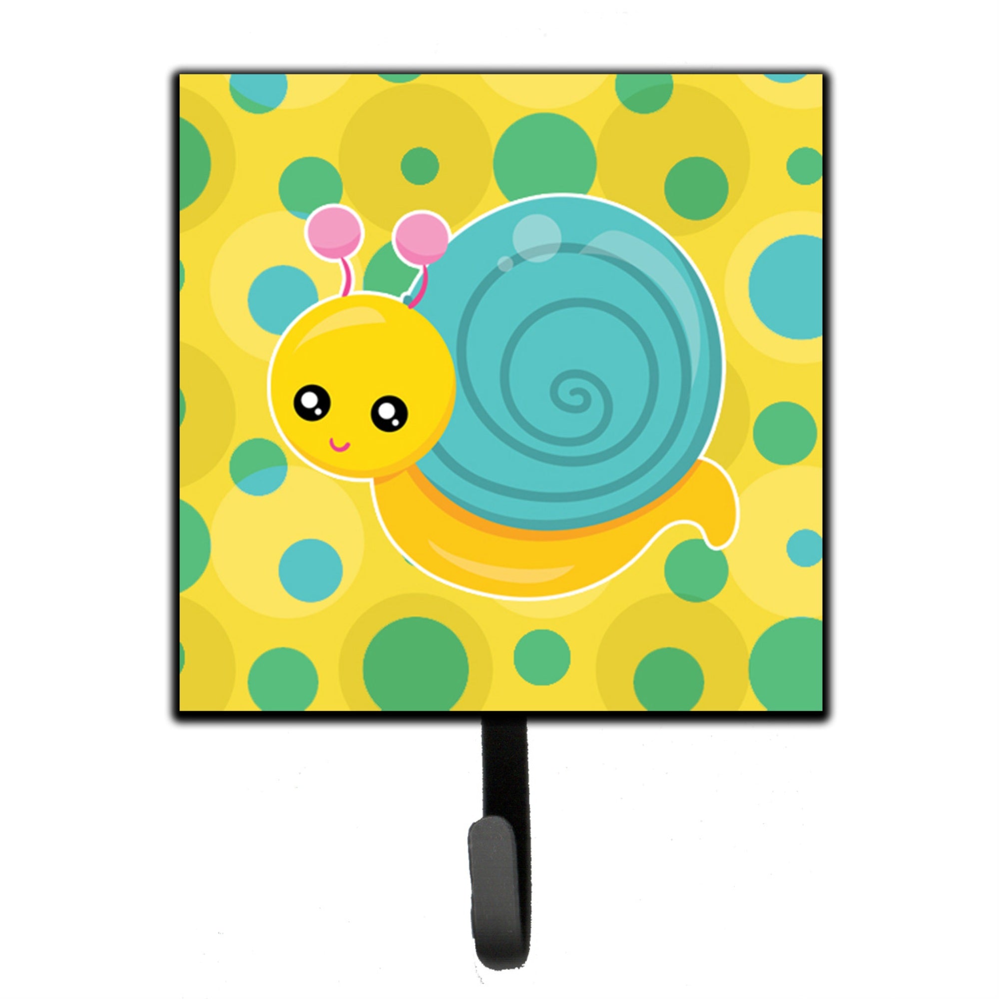 Caroline'S Treasures Snail On Polkadots Wall Hook, Small, Multicolor