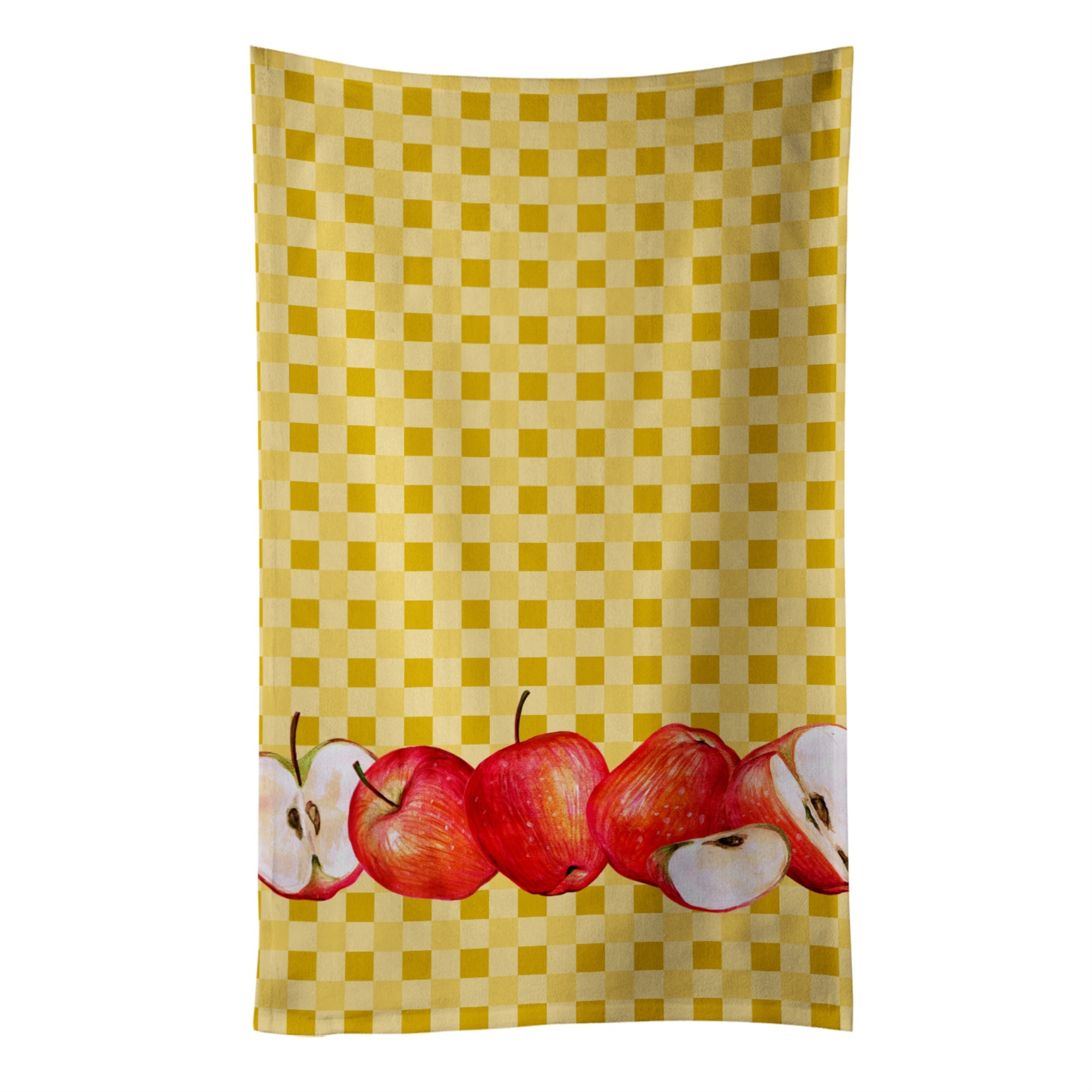 Caroline'S Treasures Apple On Basketweave Decorated Dish Towel, 25Hx15W, Multicolor
