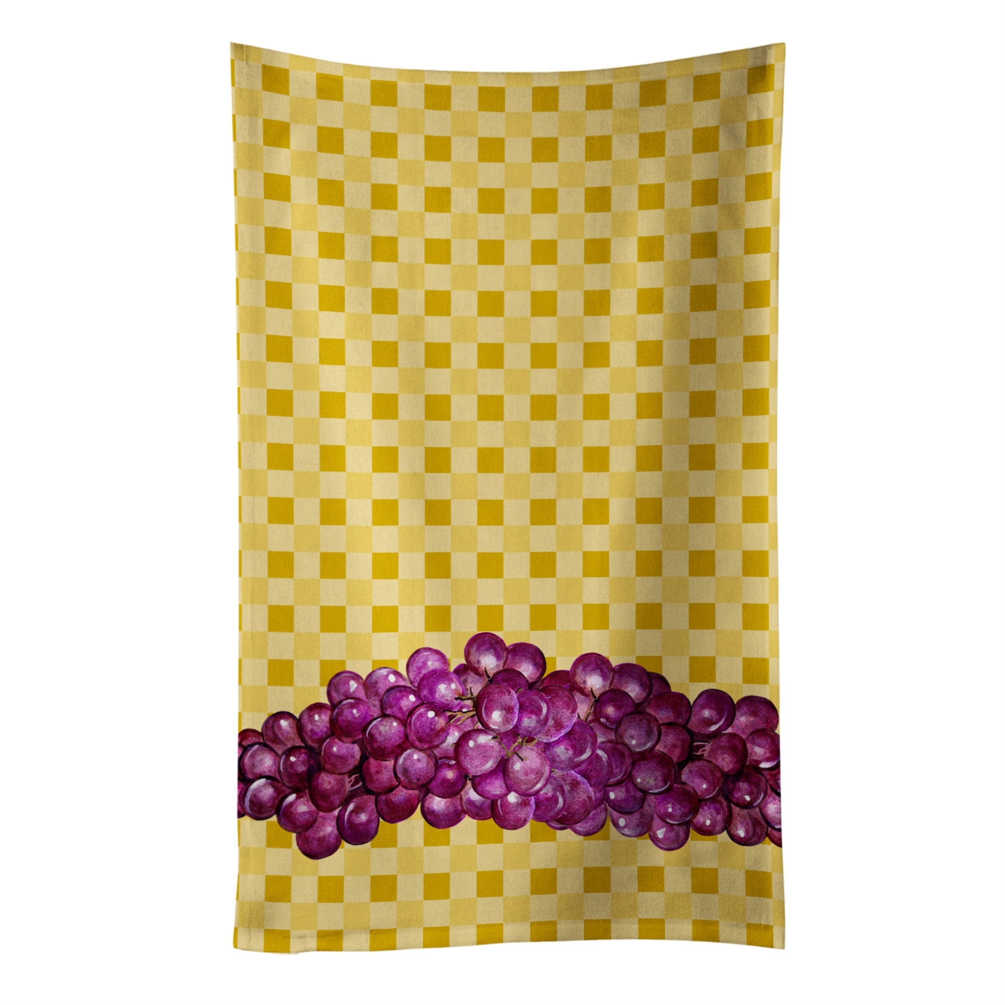 Caroline'S Treasures Grapes On Basketweave Decorated Dish Towel, 25Hx15W, Multicolor