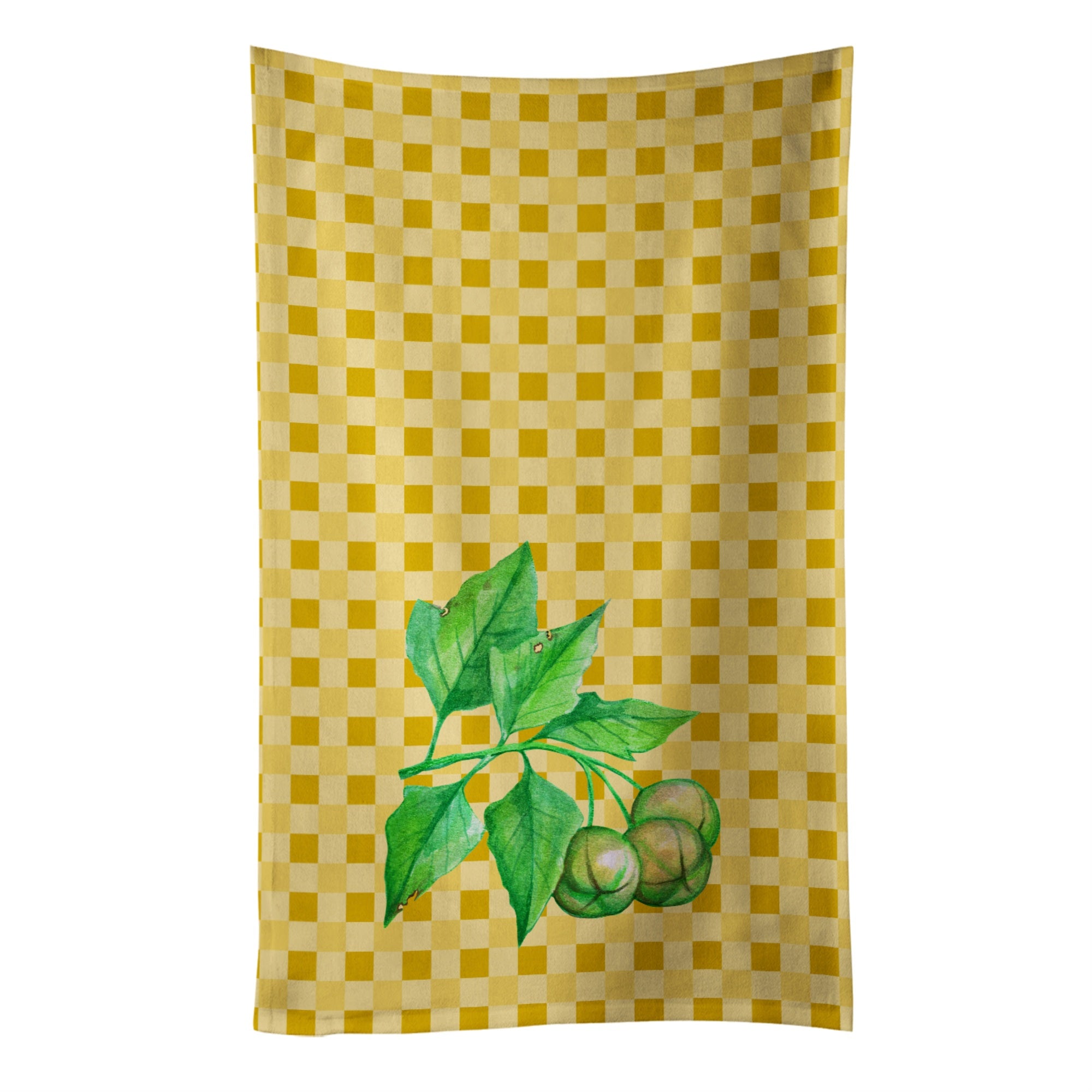 Caroline'S Treasures Candlenut On Basketweave Decorated Dish Towel, 25Hx15W, Multicolor