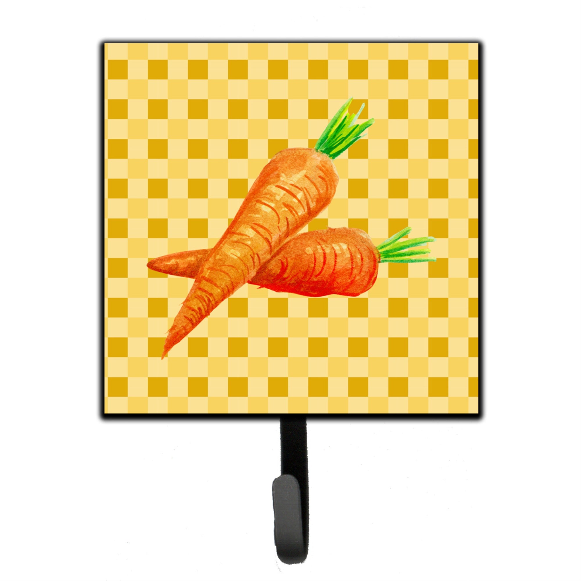 Caroline'S Treasures Carrots On Basketweave Wall Hook, Small, Multicolor