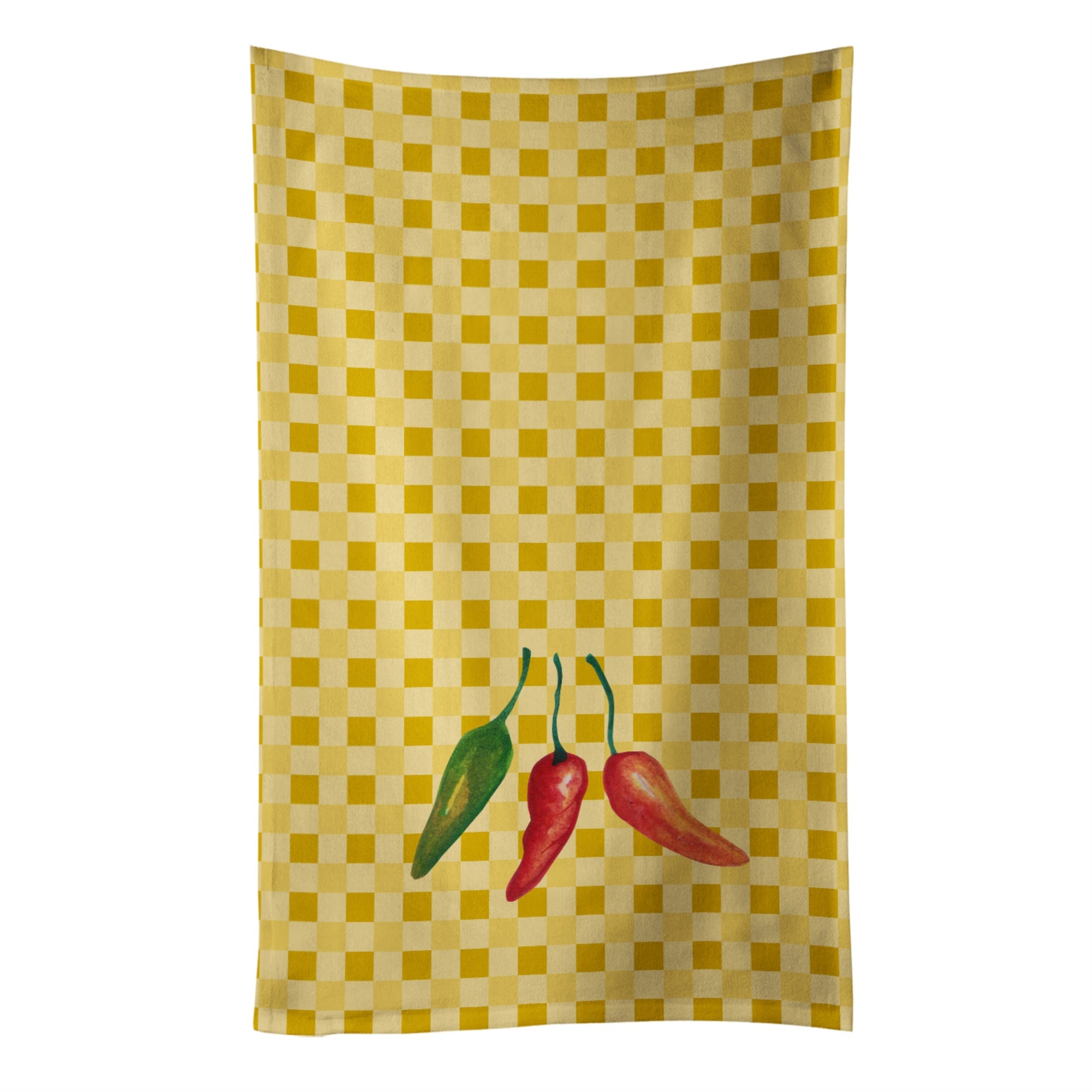 Caroline'S Treasures Cayenne Pepper On Basketweave Decorated Dish Towel, 25Hx15W, Multicolor
