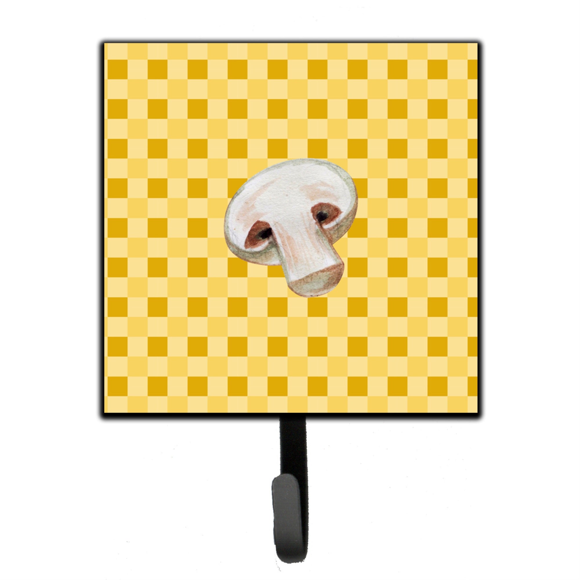 Caroline'S Treasures Champignon Mushroom On Basketweave Wall Hook, Small, Multicolor