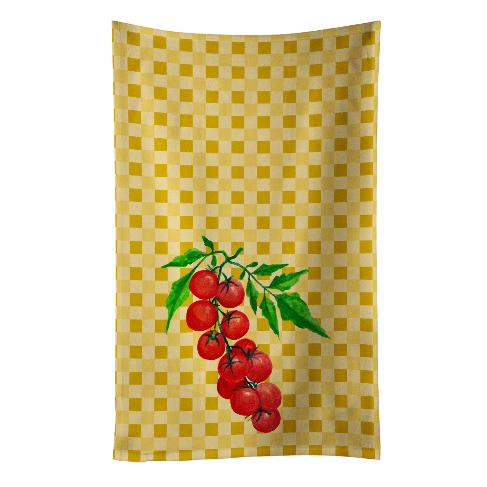 Caroline'S Treasures Cherry Tomato On Basketweave Decorated Dish Towel, 25Hx15W, Multicolor