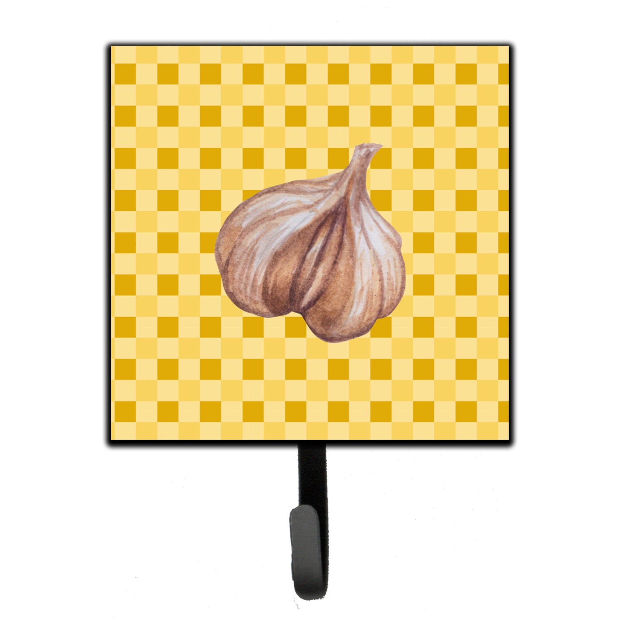 Caroline'S Treasures Garlic On Basketweave Wall Hook, Small, Multicolor