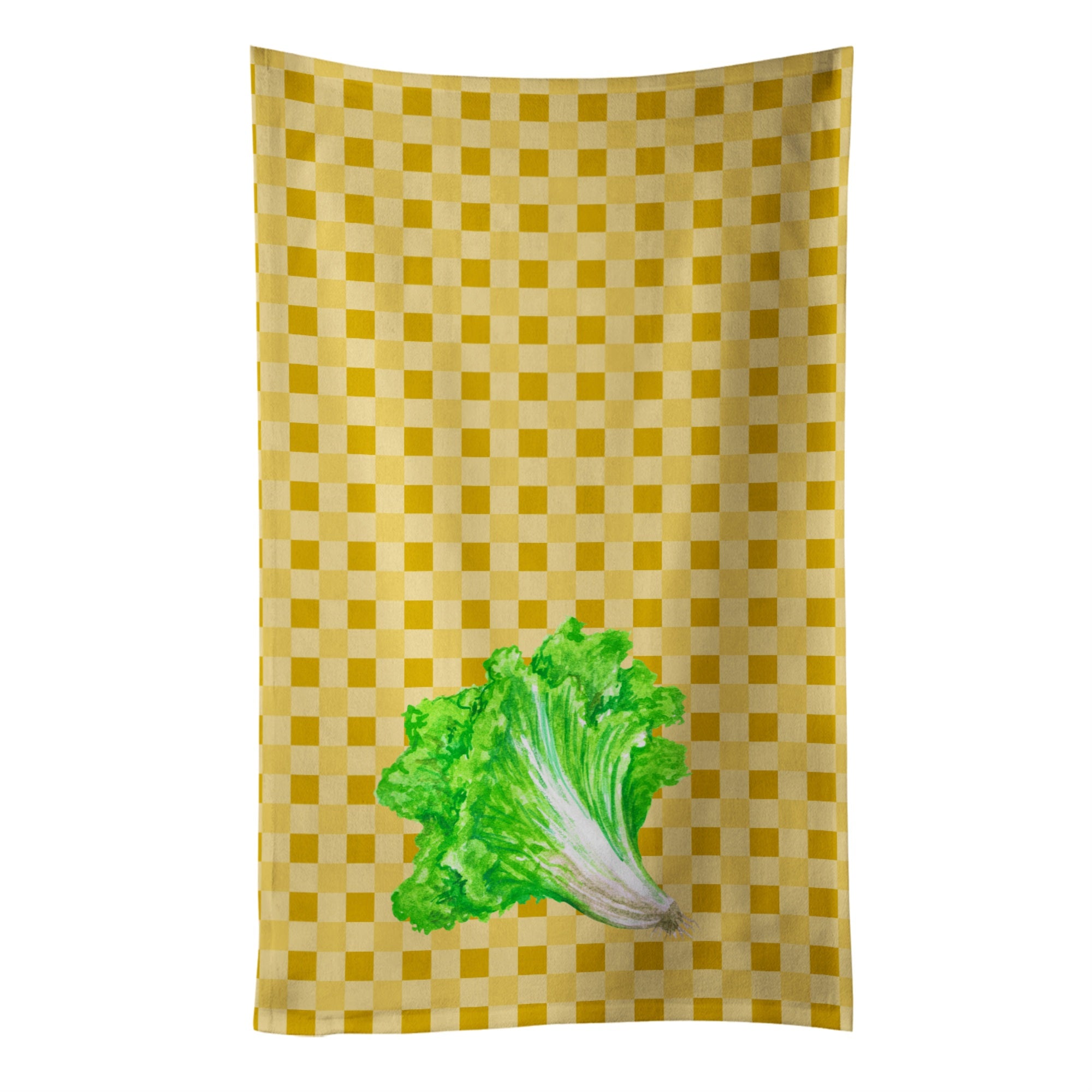 Caroline'S Treasures Lettuce On Basketweave Decorated Dish Towel, 25Hx15W, Multicolor