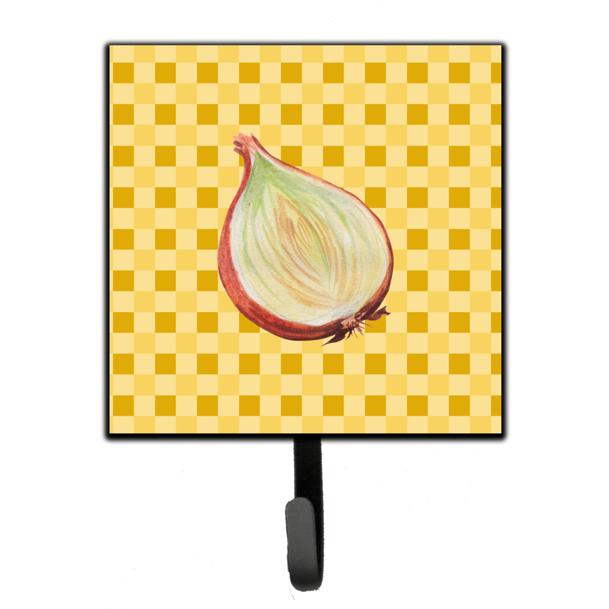 Caroline'S Treasures Onion On Basketweave Wall Hook, Small, Multicolor