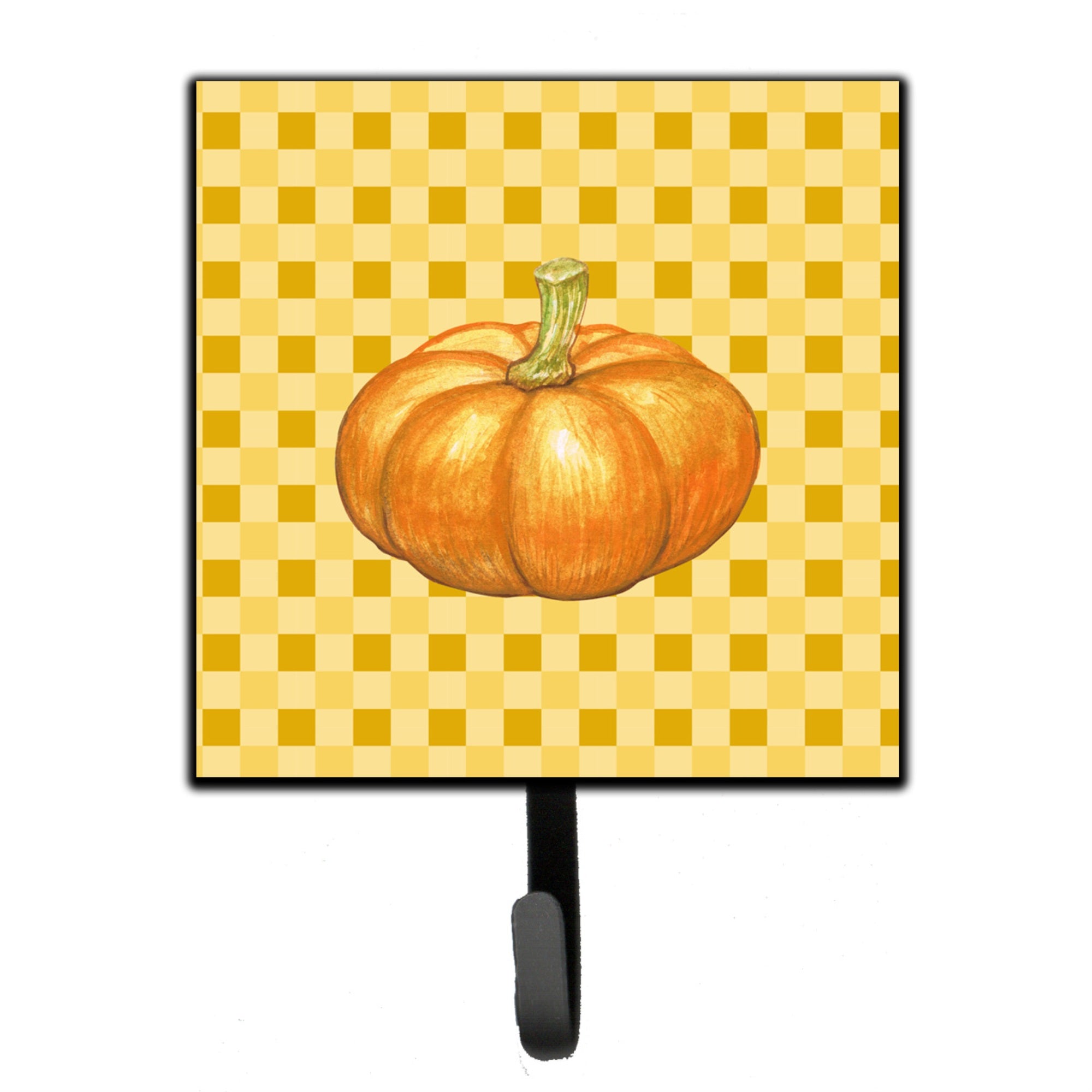 Caroline'S Treasures Pumpkin On Basketweave Wall Hook, Small, Multicolor
