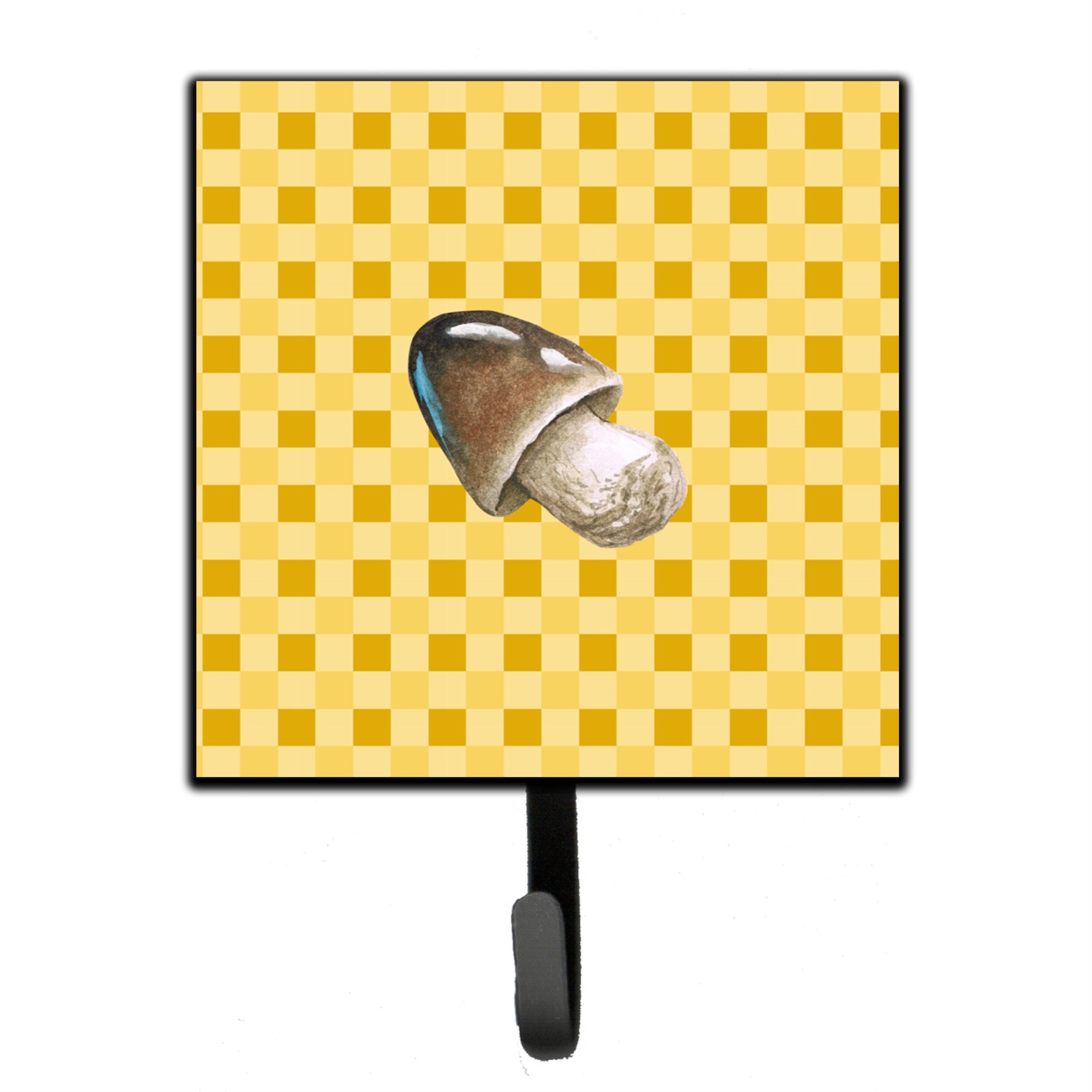 Caroline'S Treasures Straw Mushroom On Basketweave Wall Hook, Small, Multicolor