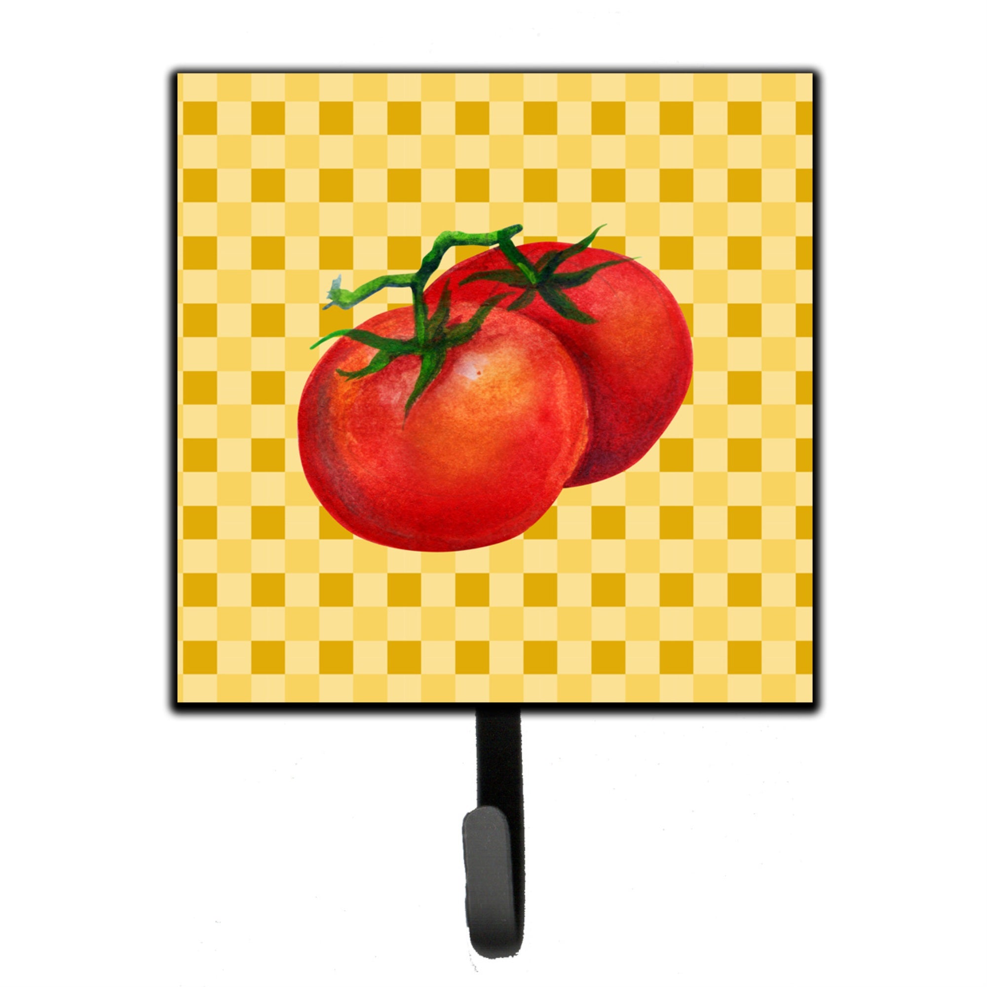 Caroline'S Treasures Tomato On Basketweave Wall Hook, Small, Multicolor