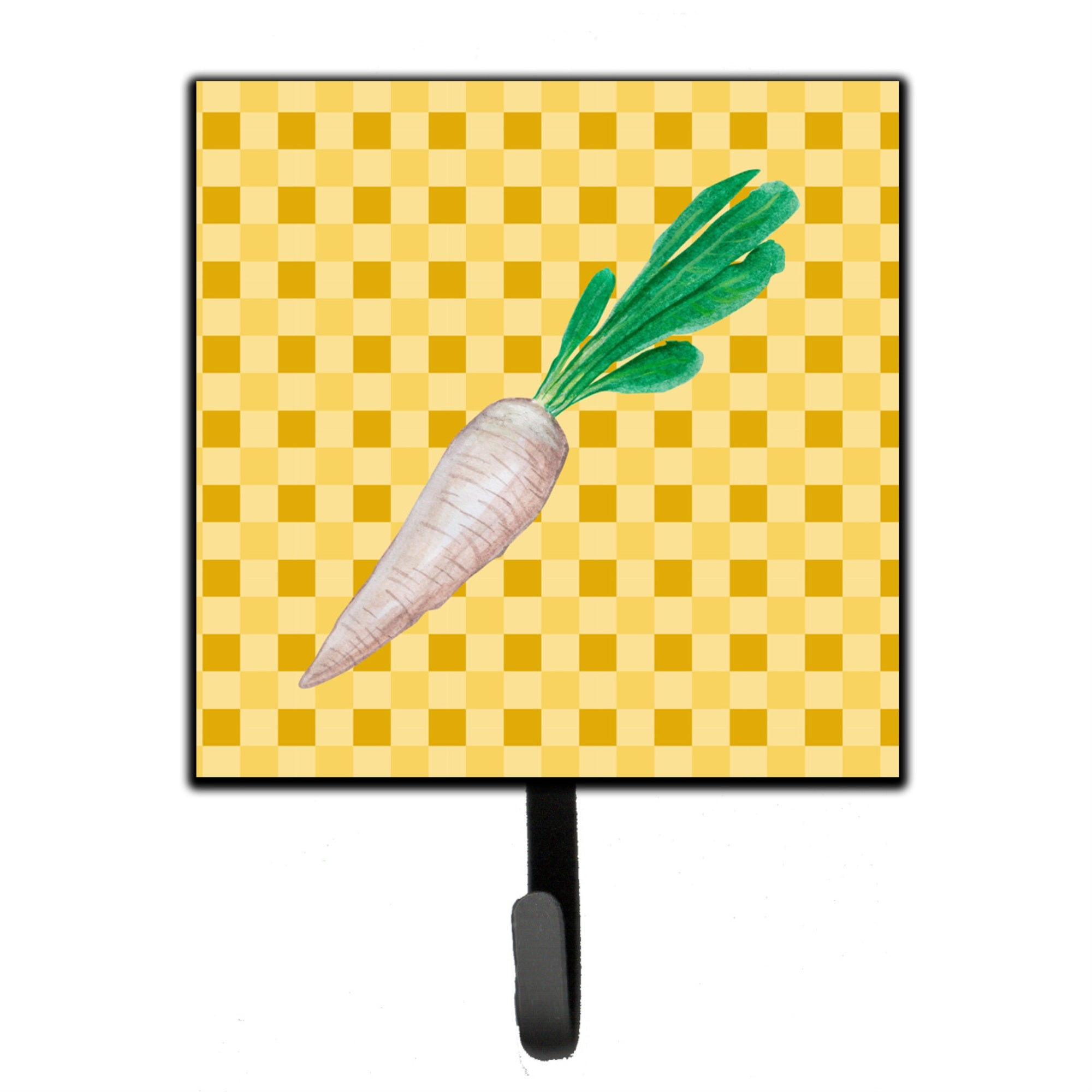 Caroline'S Treasures White Radish On Basketweave Wall Hook, Small, Multicolor