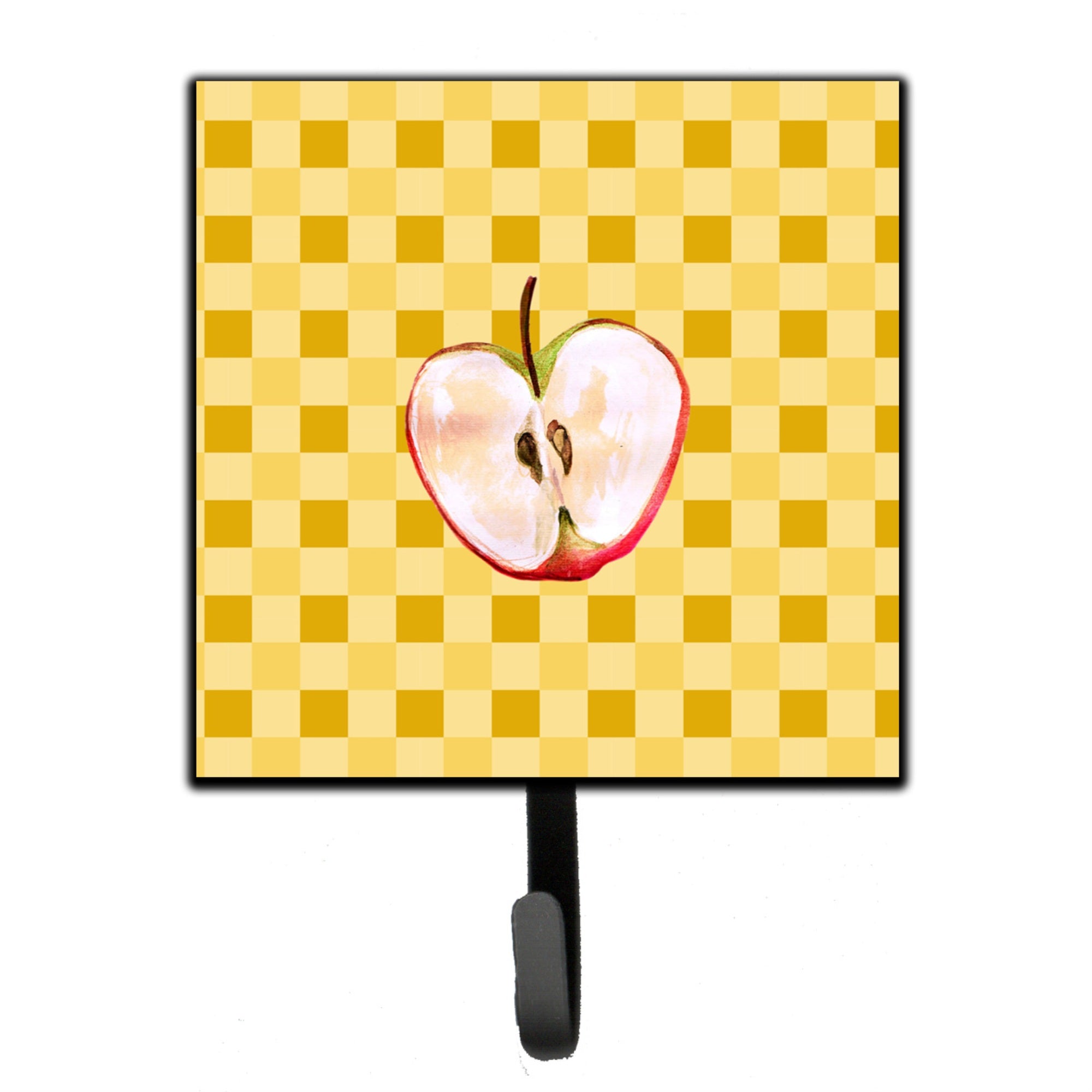 Caroline'S Treasures Half Apple On Basketweave Wall Hook, Small, Multicolor