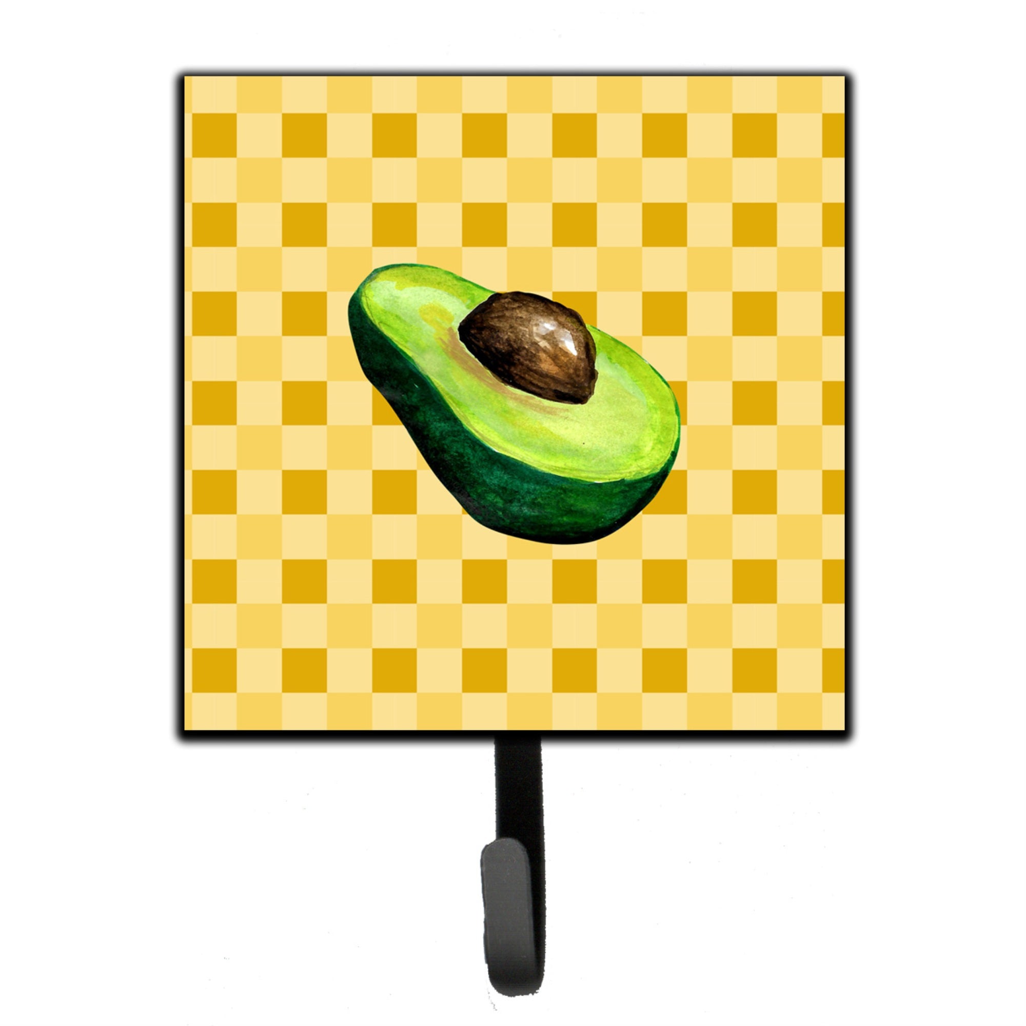 Caroline'S Treasures Sliced Avacado On Basketweave Wall Hook, Small, Multicolor