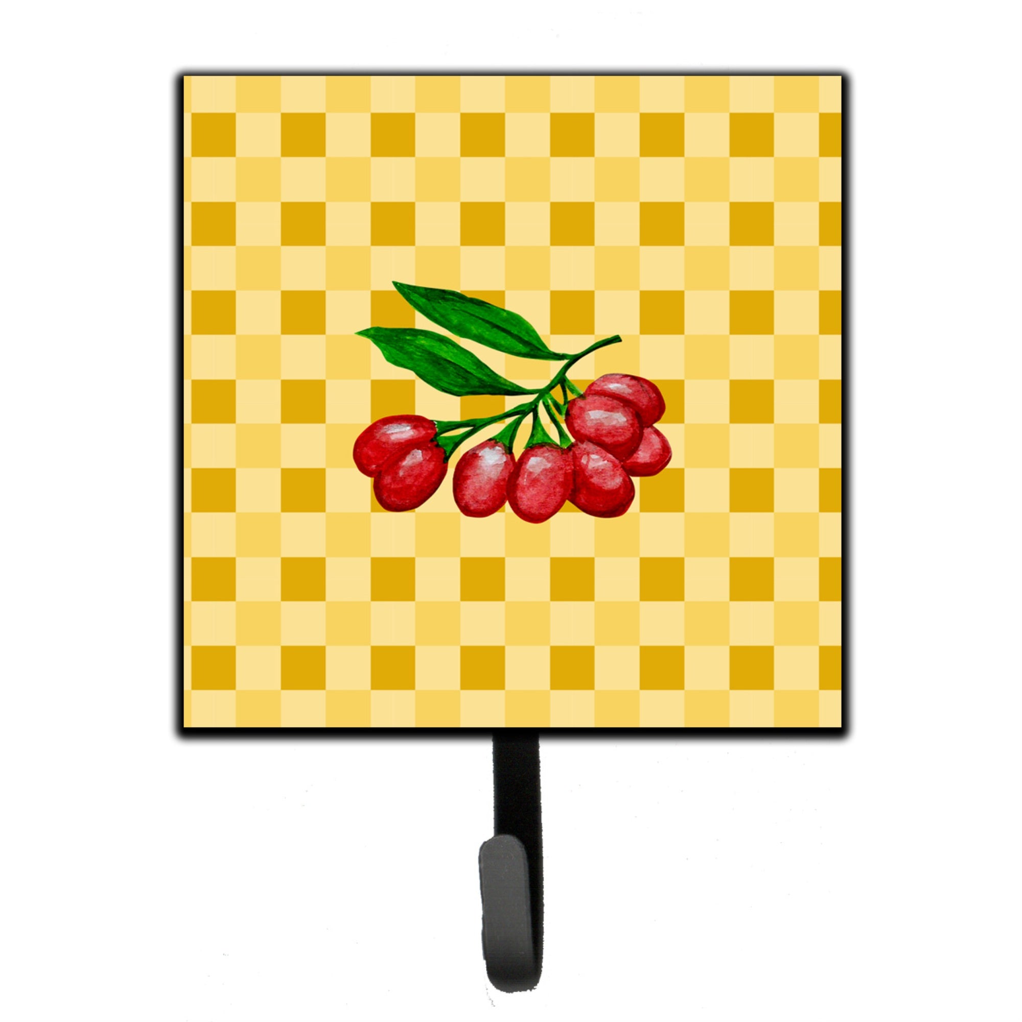 Caroline'S Treasures Gojis On Basketweave Wall Hook, Small, Multicolor