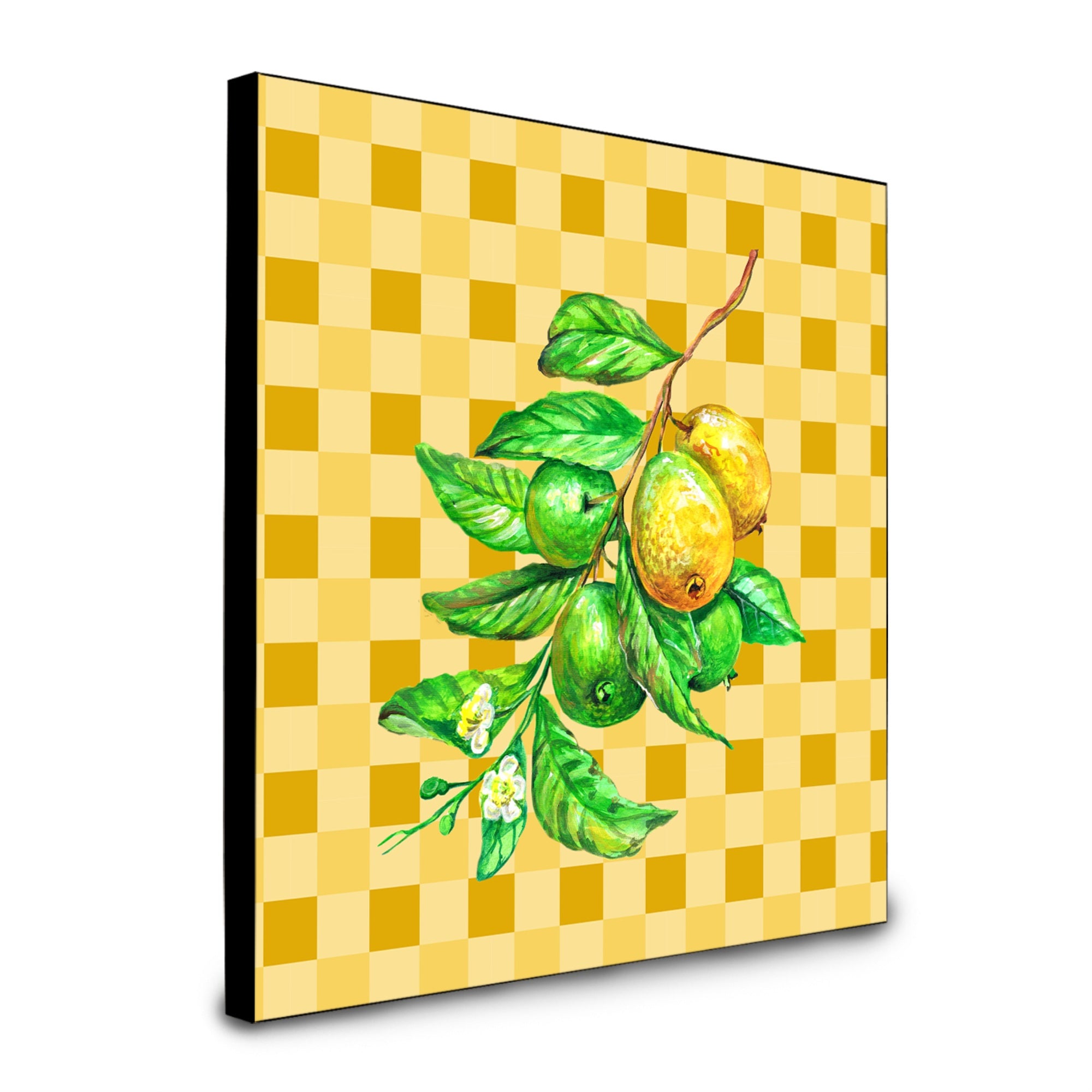 Caroline'S Treasures Guavas Branch On Basketweave Artwork Panel Wall-Decor, Multicolor