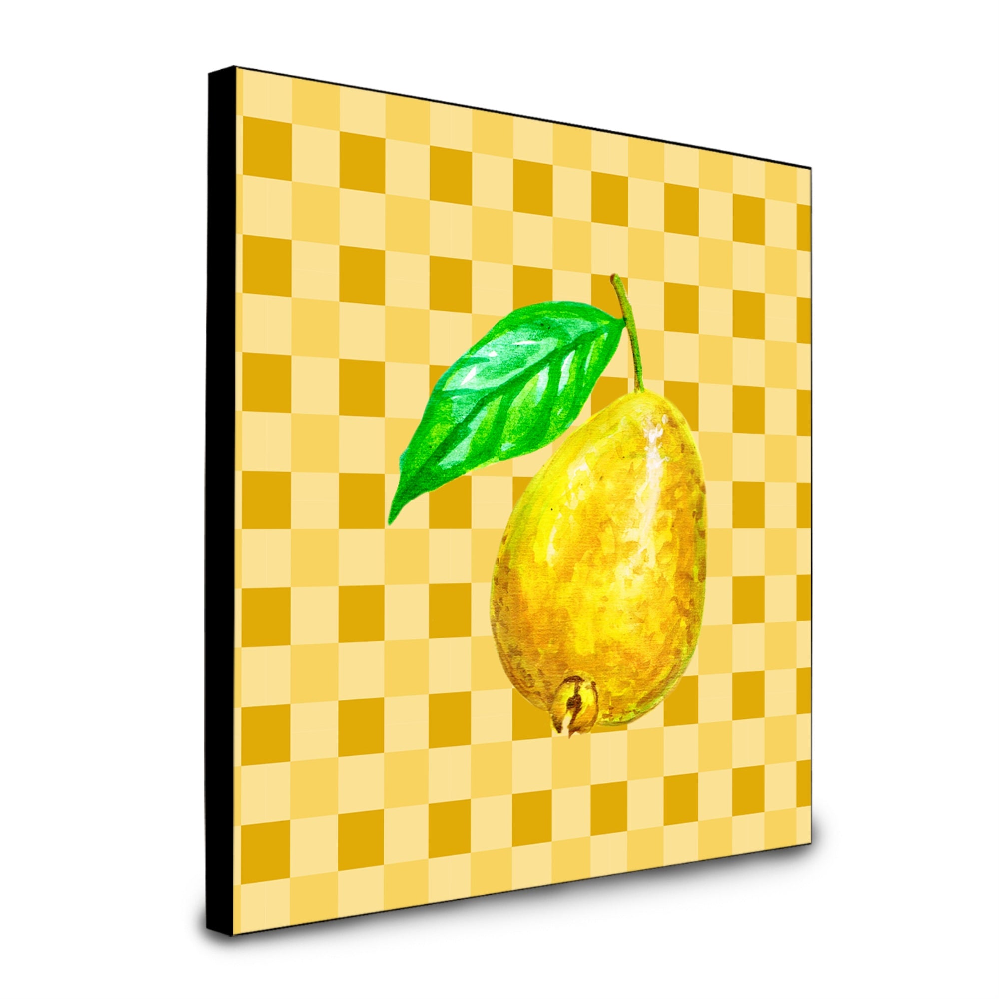 Caroline'S Treasures Guava On Basketweave Artwork Panel Wall-Decor, Multicolor