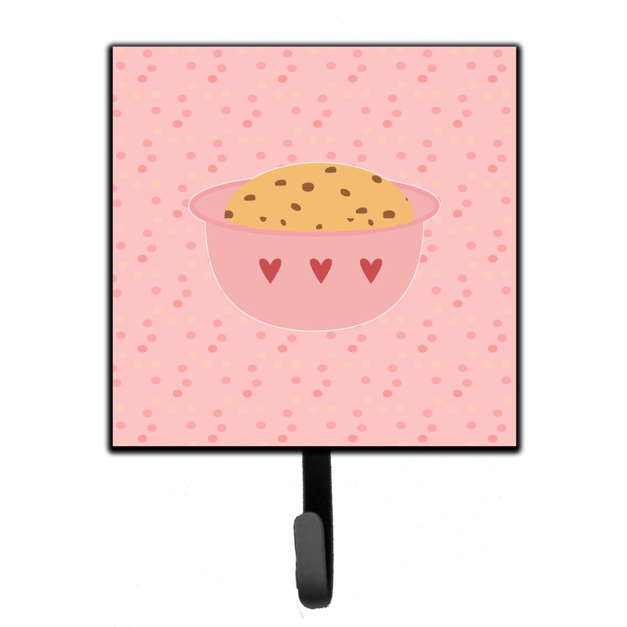 Caroline'S Treasures Cookie Dough Pink Wall Hook, Small, Multicolor