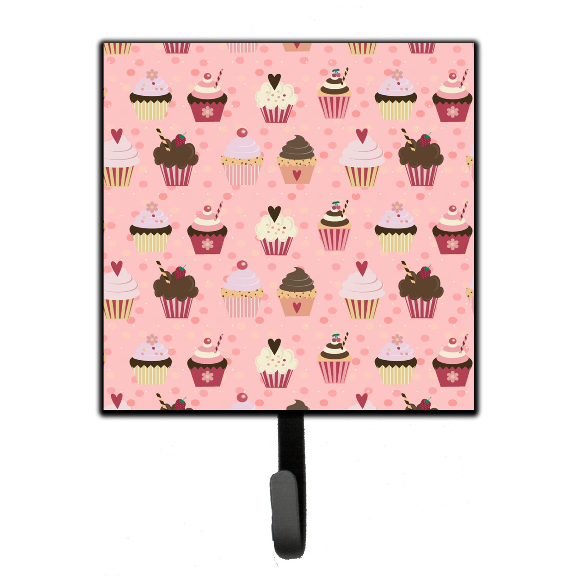 Caroline'S Treasures Cupcakes On Pink Wall Hook, Small, Multicolor