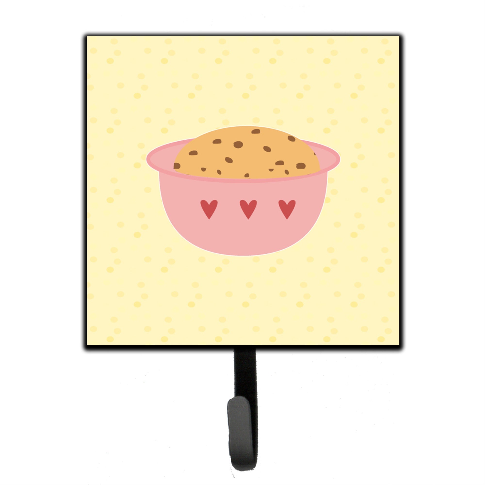 Caroline'S Treasures Cookie Dough On Yellow Wall Hook, Small, Multicolor