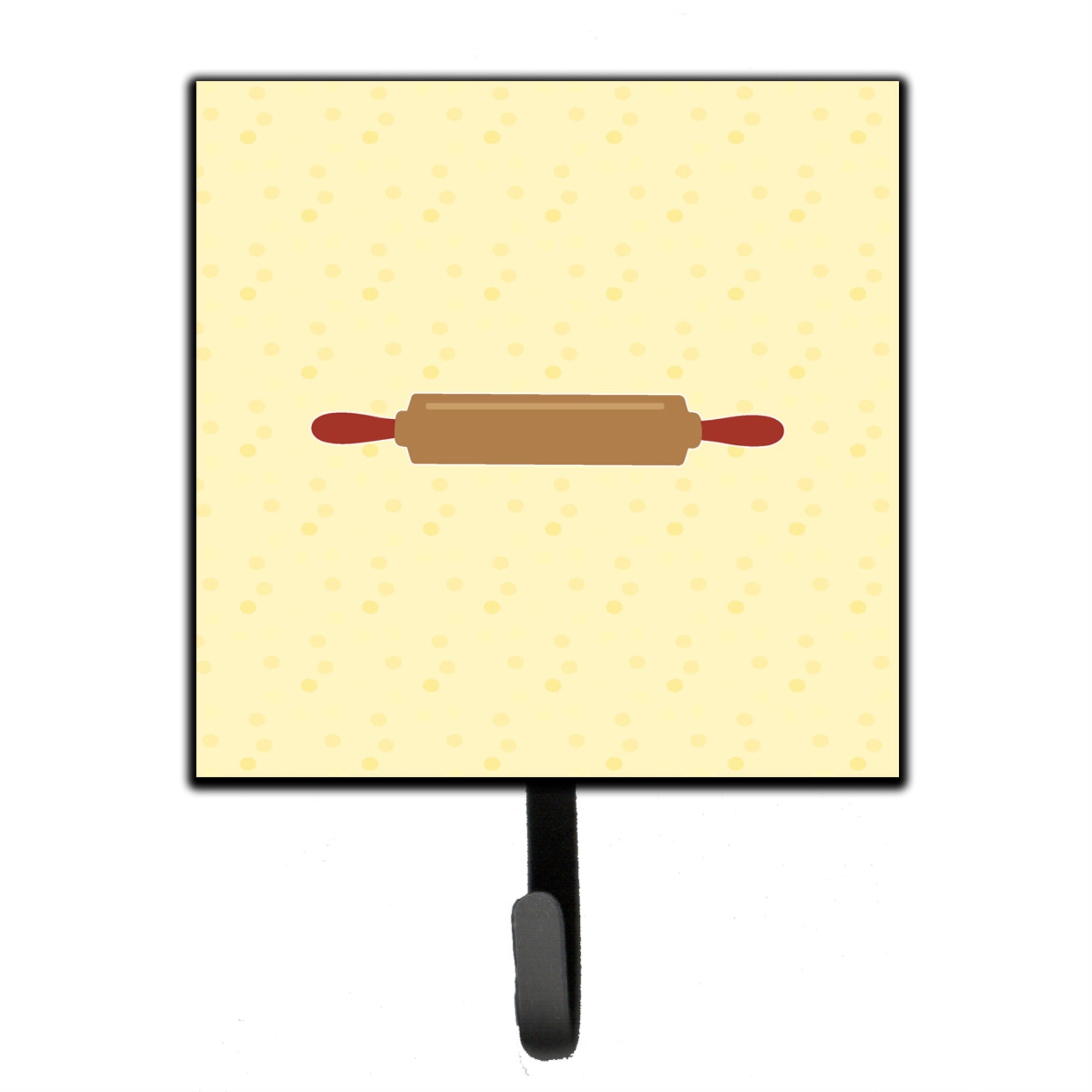 Caroline'S Treasures Rolling Pin On Yellow Wall Hook, Small, Multicolor