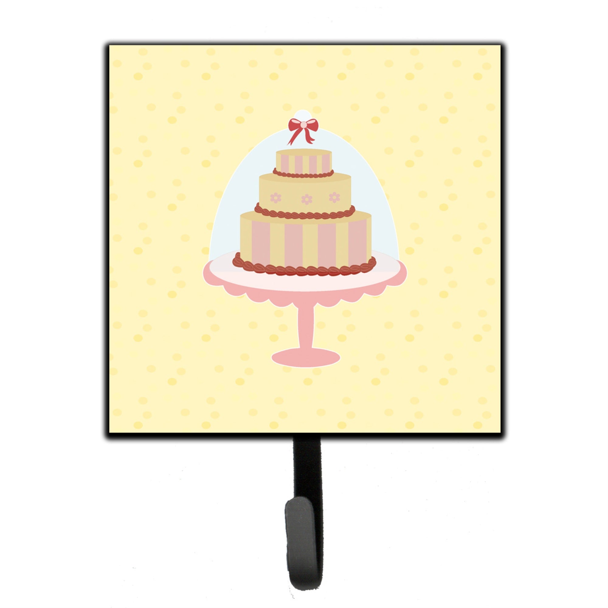 Caroline'S Treasures 3 Tier Cake On Yellow Wall Hook, Small, Multicolor