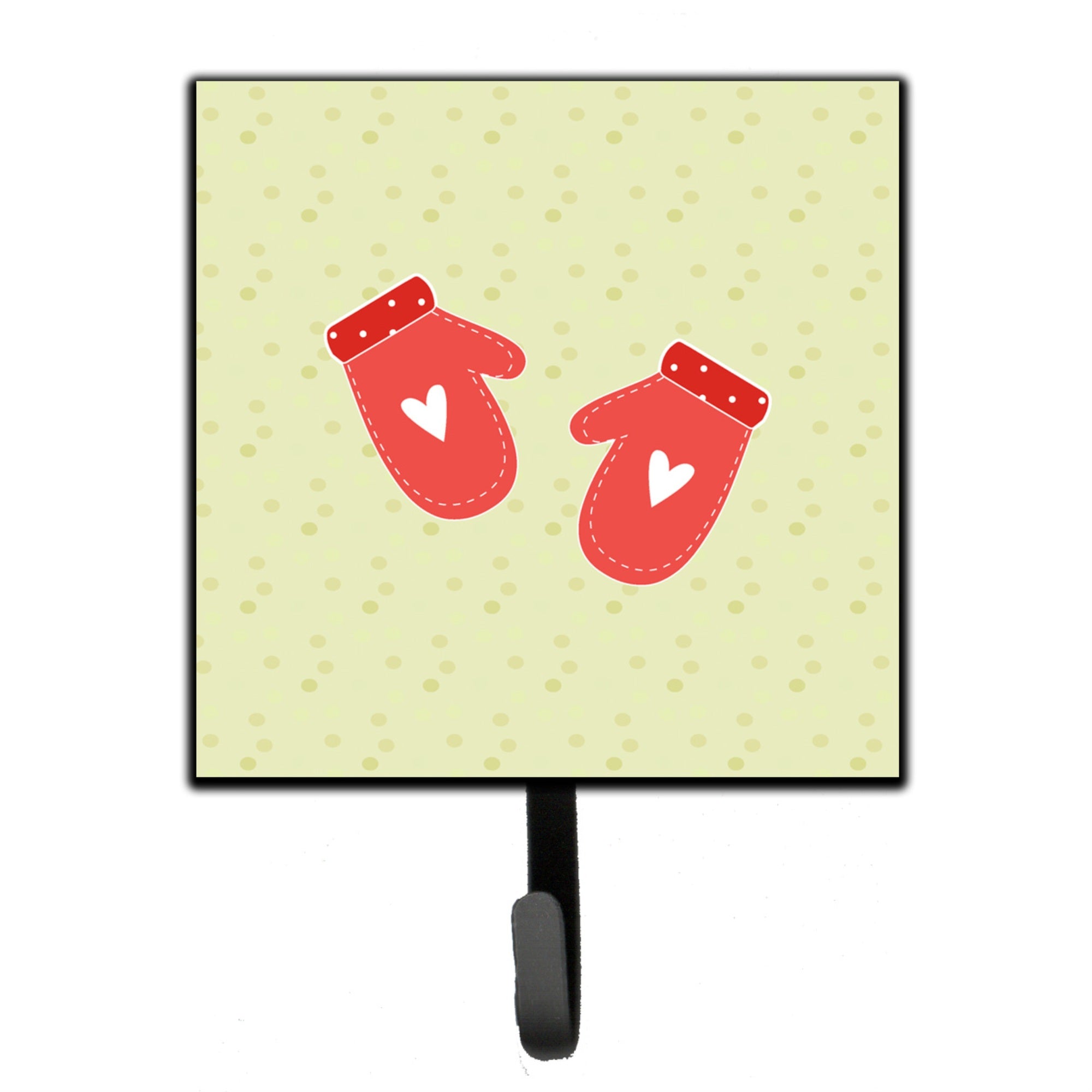 Caroline'S Treasures Oven Mitts On Green Wall Hook, Small, Multicolor