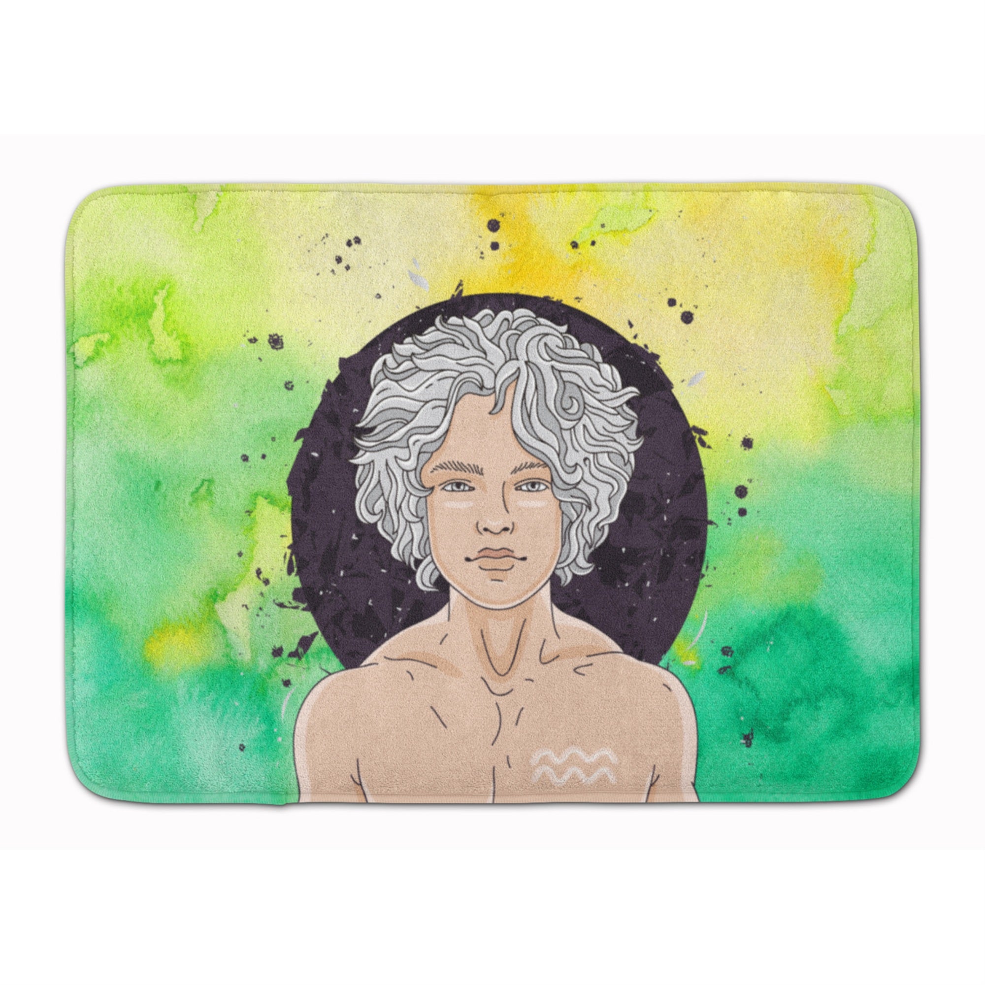 Caroline'S Treasures Aquarius Zodiac Sign Floor Mat, 19H X 27W, Multicolor