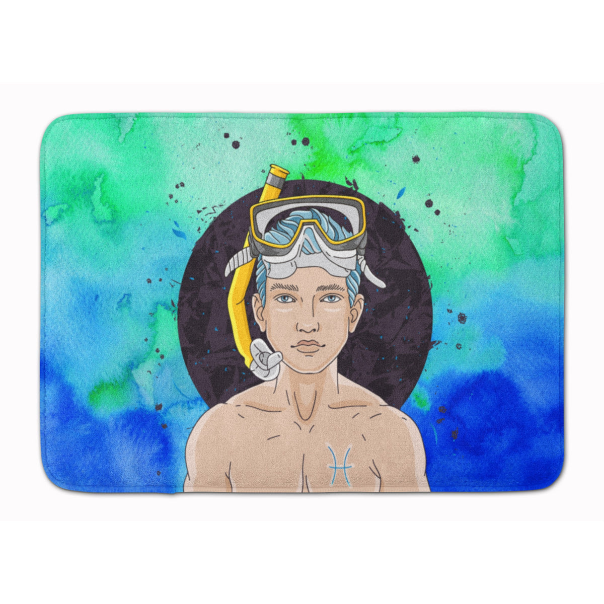 Caroline'S Treasures Pisces Zodiac Sign Floor Mat, 19H X 27W, Multicolor